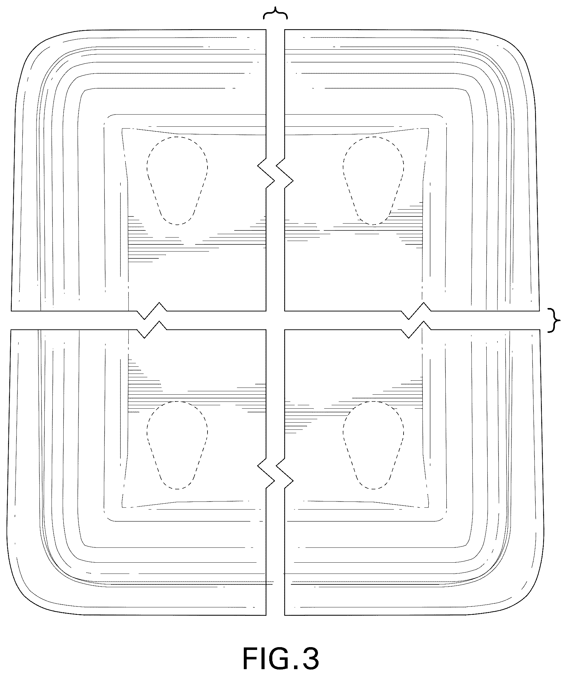 Patent USD1043195 Figure 3 – Tea stand