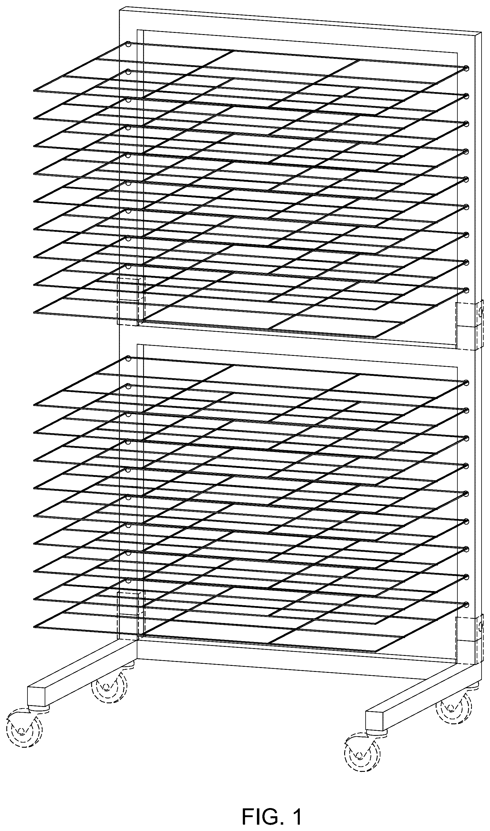 Patent USD1043196 Figure 1 – Art drying rack