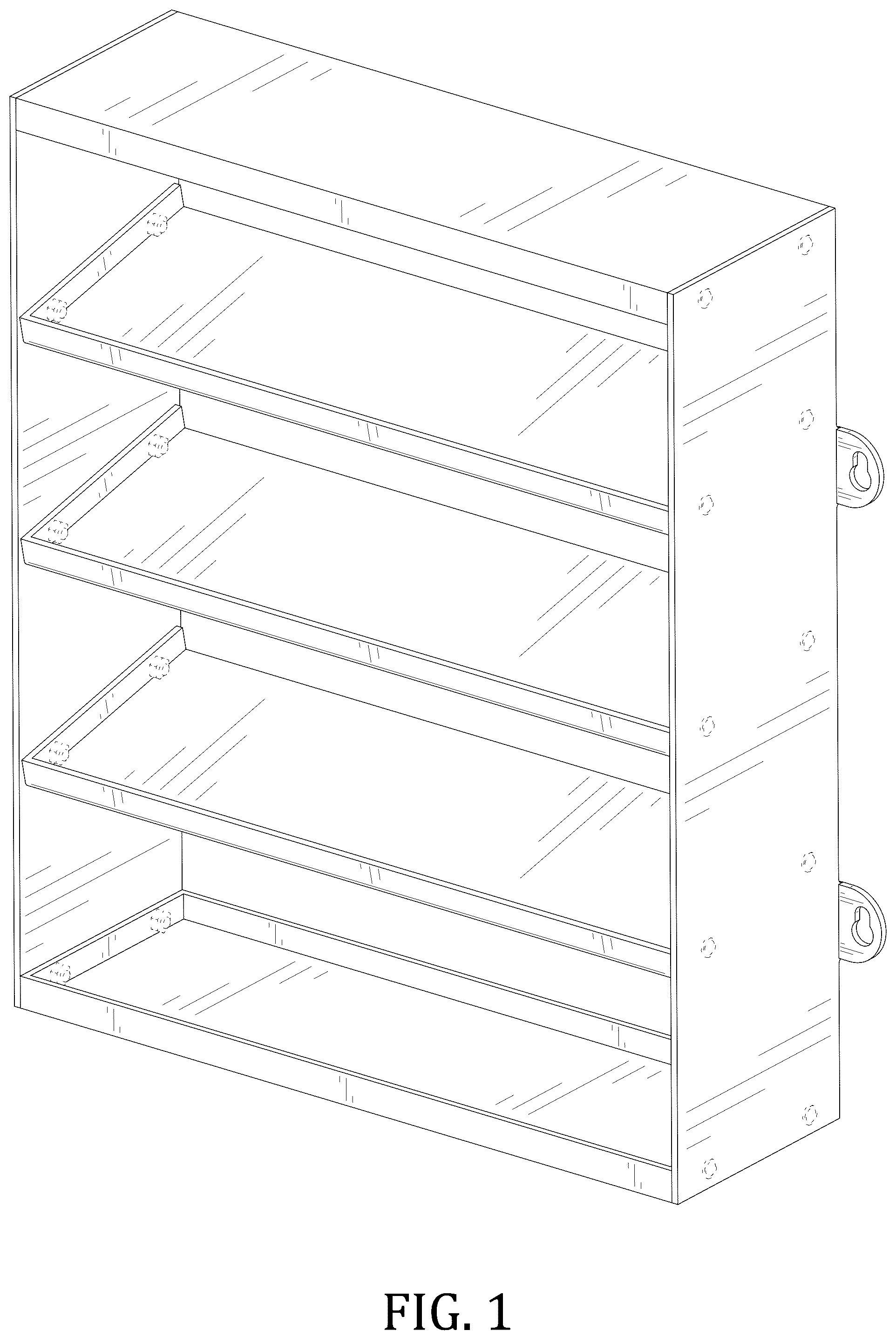 Patent USD1043197 Figure 1 – Storage and display rack