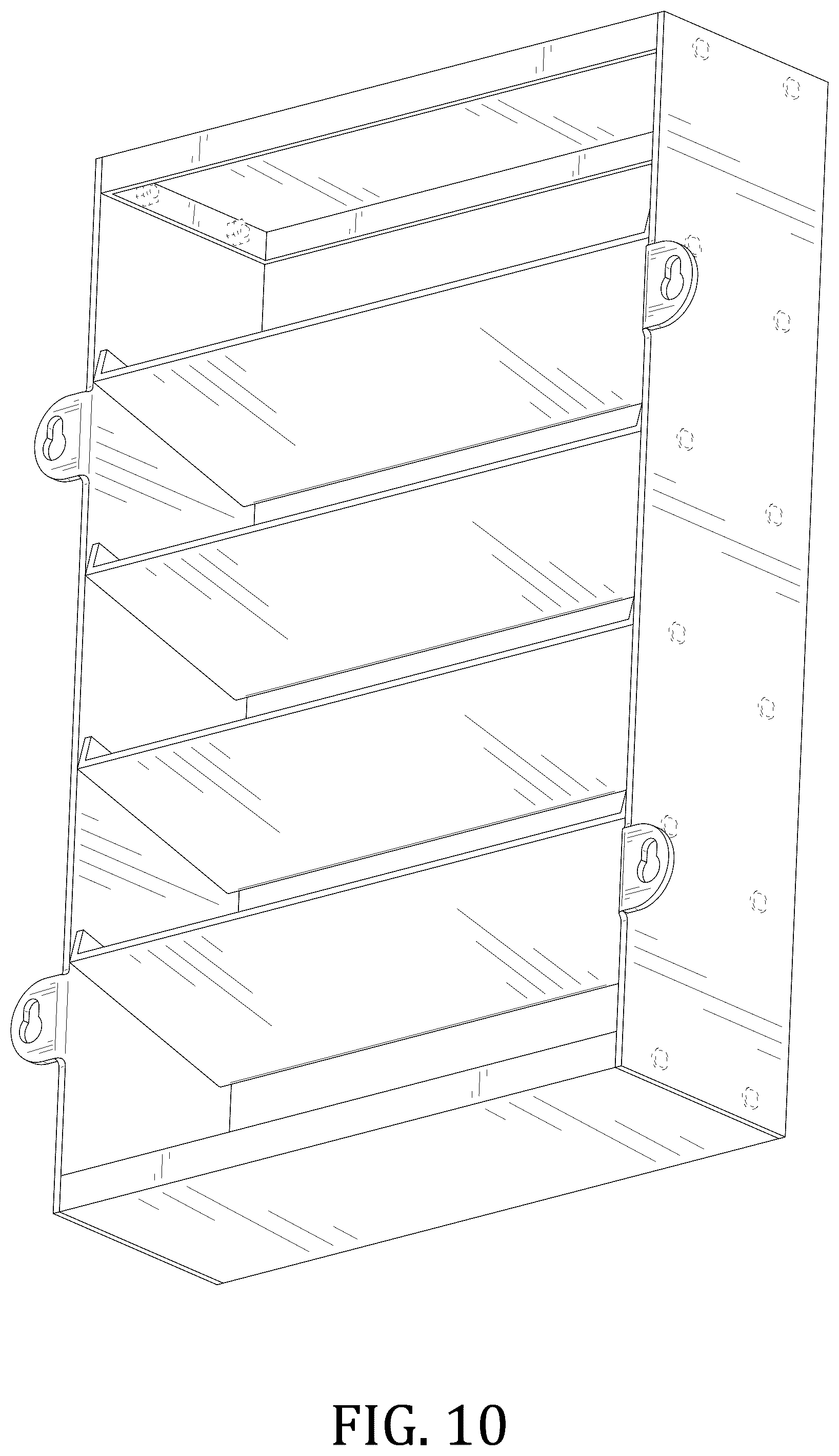 Patent USD1043197 Figure 10 – Storage and display rack