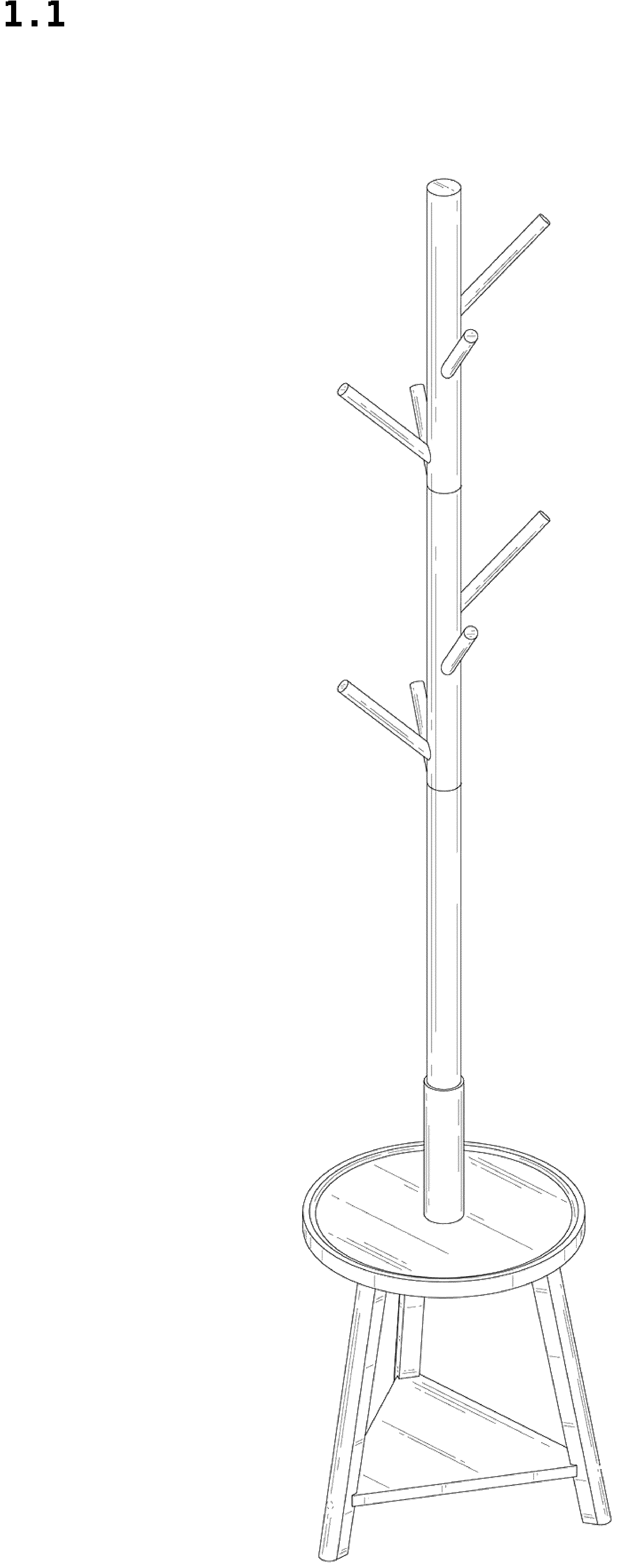 Patent USD1043198 — Coat rack — Figure 1