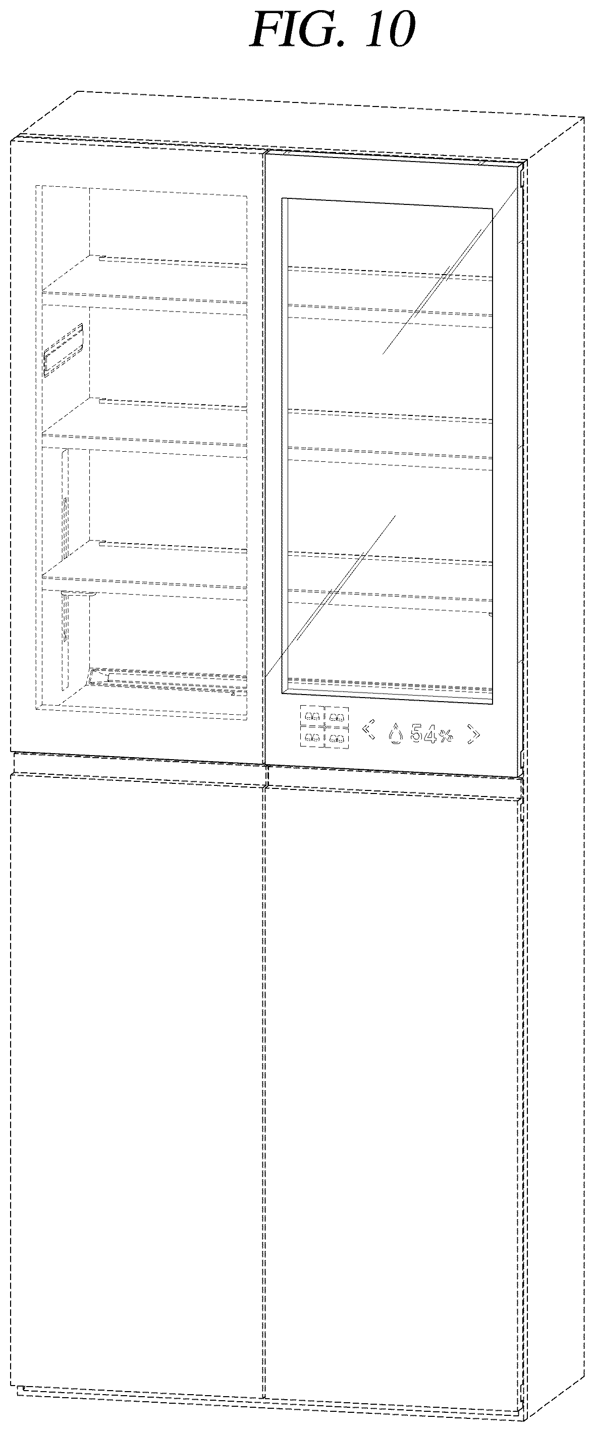 Patent USD1043204 Figure 10 – Door for footwear care machine