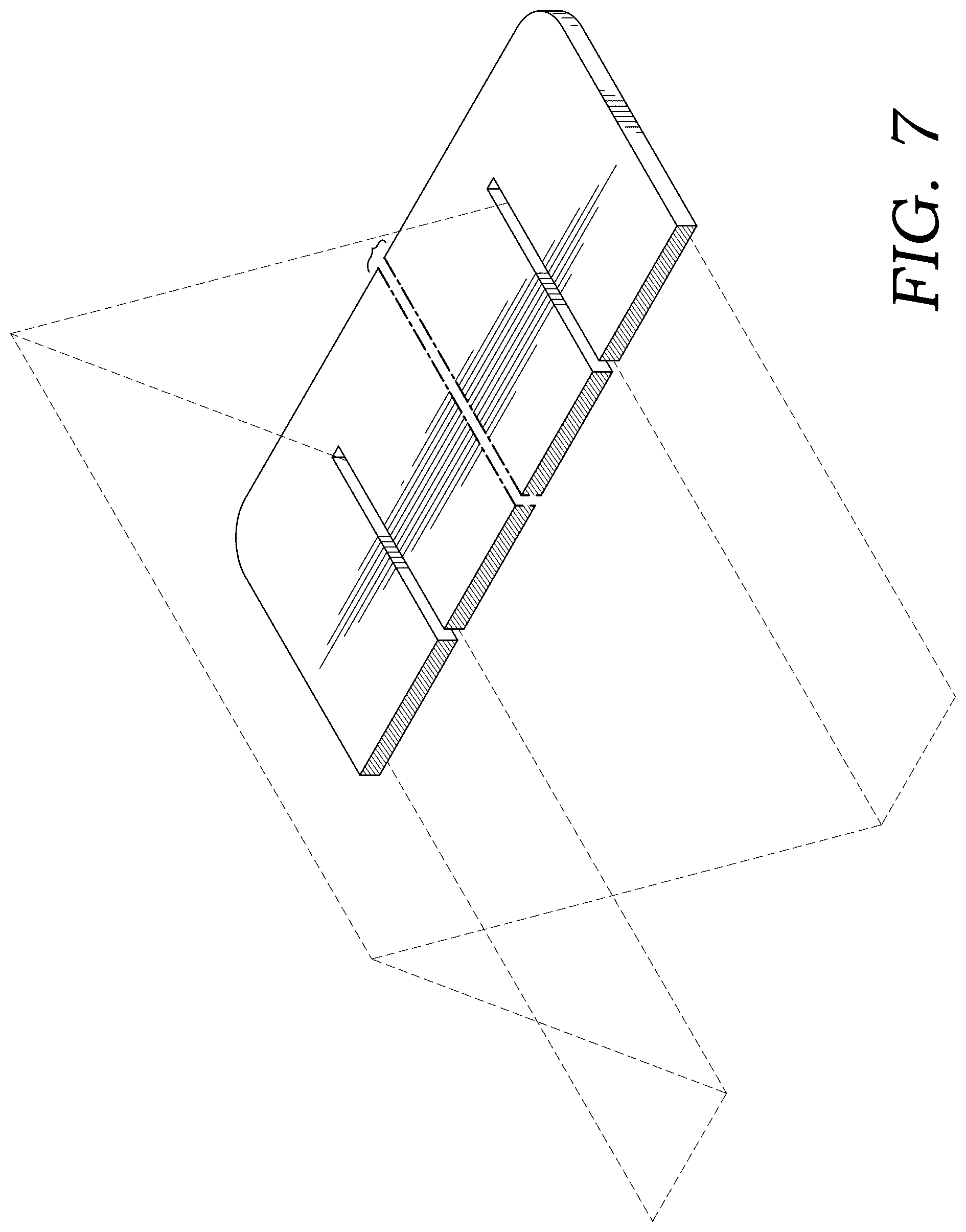 Patent USD1043206 Figure 5 – Tabletop point of purchase stand