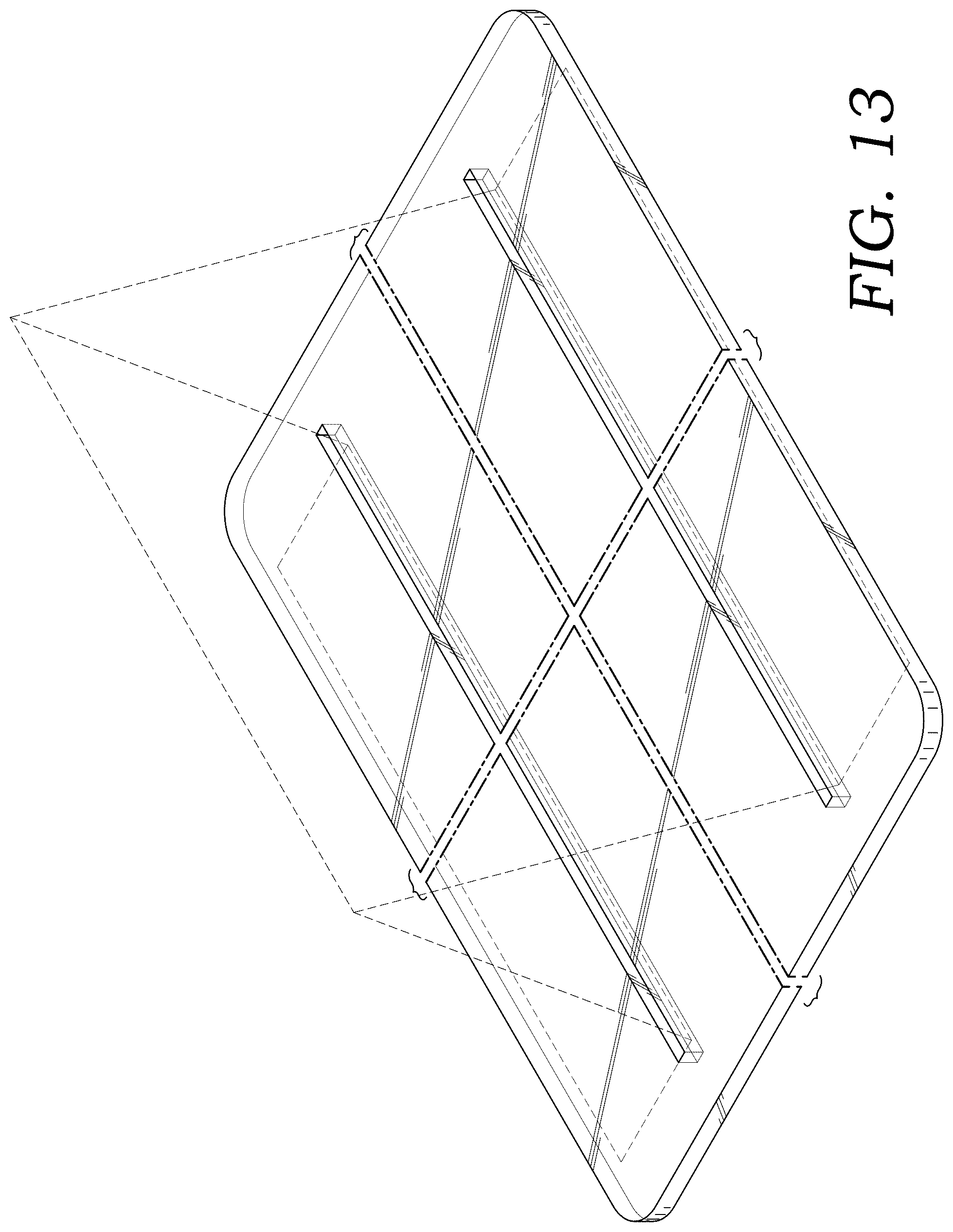Patent USD1043206 Figure 9 – Tabletop point of purchase stand