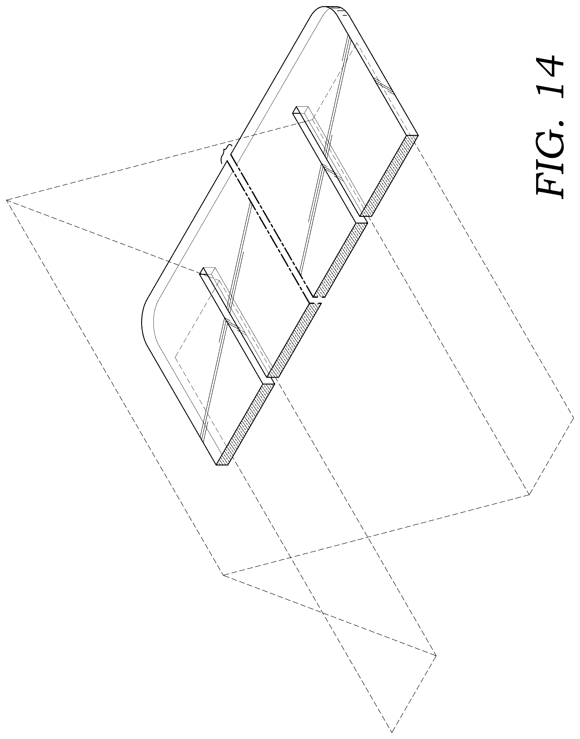 Patent USD1043206 Figure 10 – Tabletop point of purchase stand
