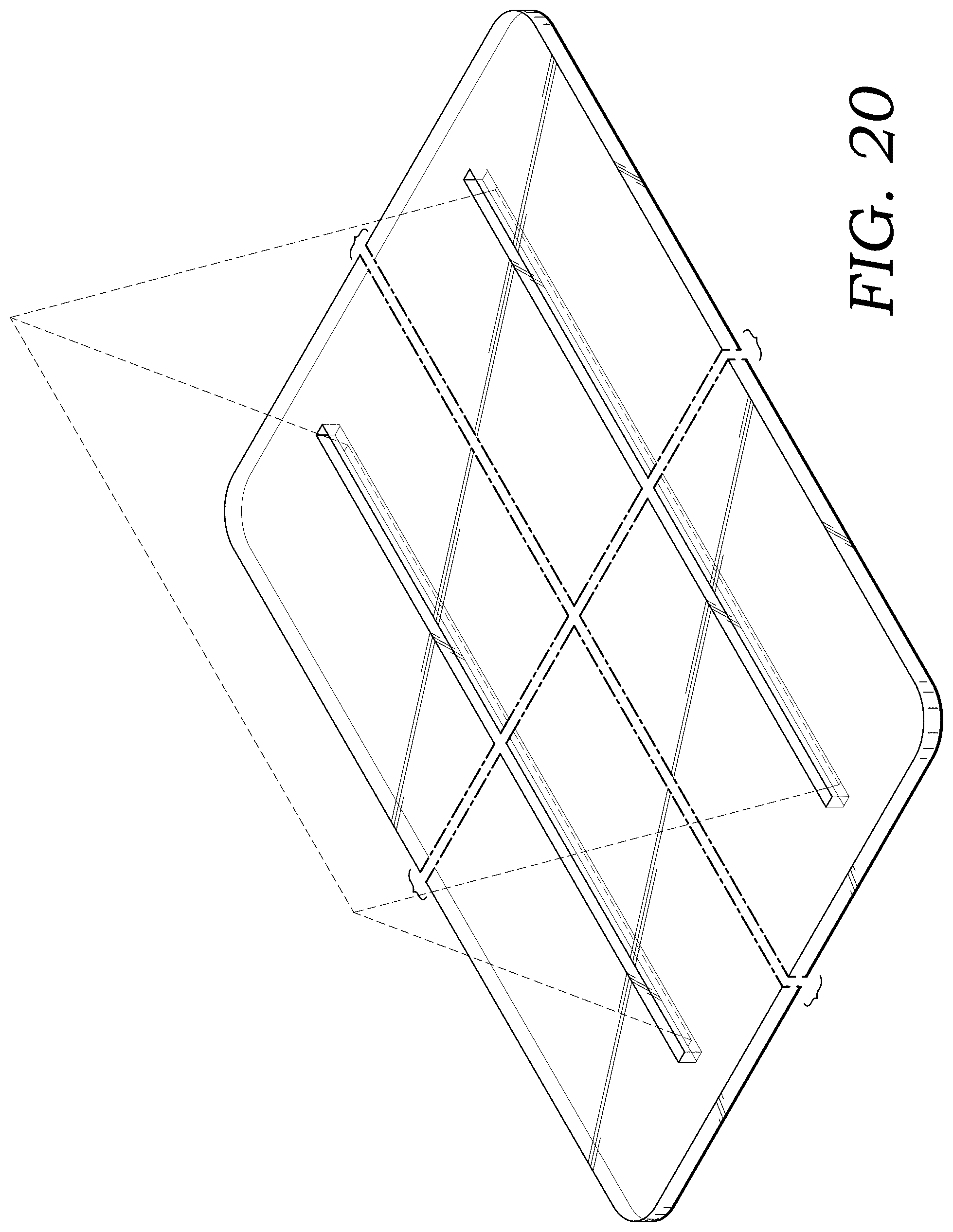 Patent USD1043206 Figure 14 – Tabletop point of purchase stand