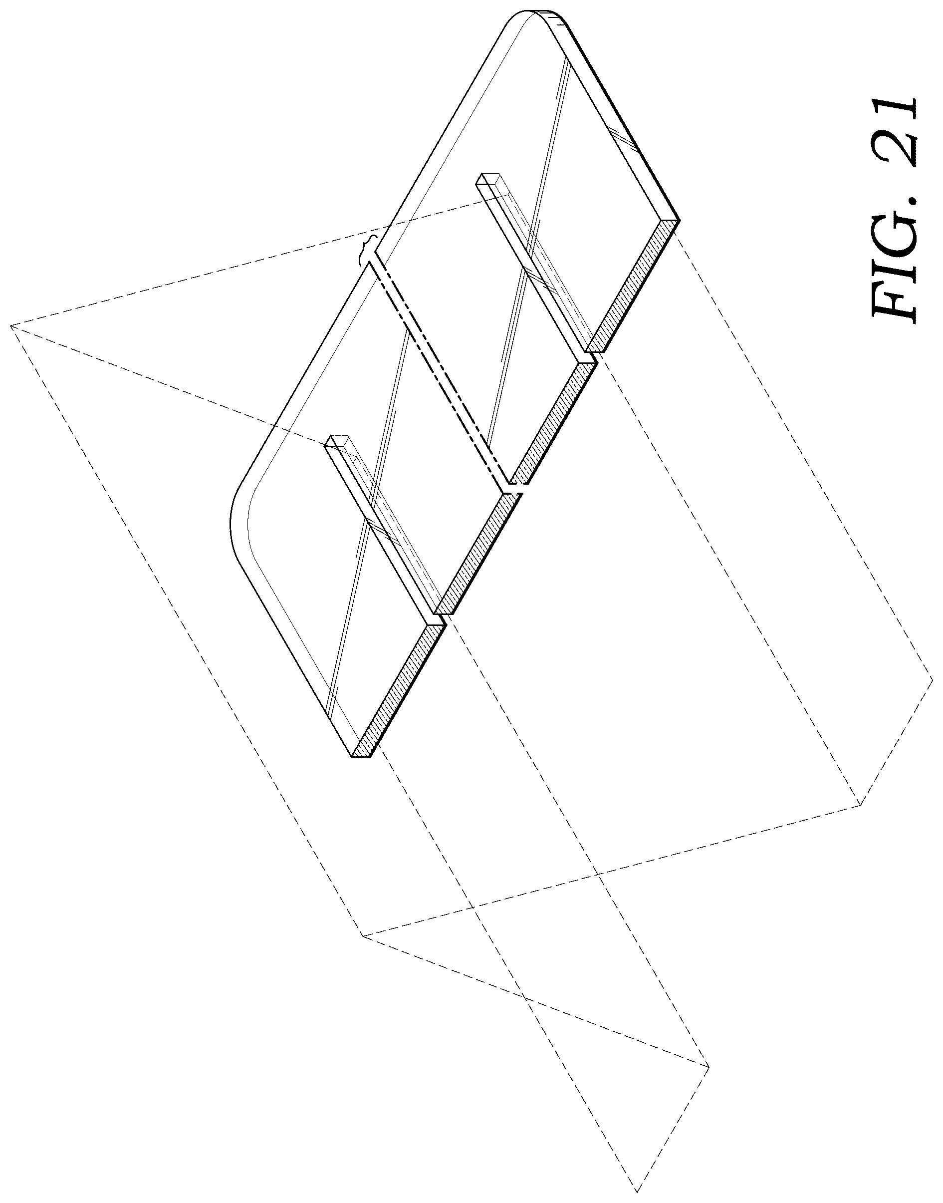 Patent USD1043206 Figure 15 – Tabletop point of purchase stand