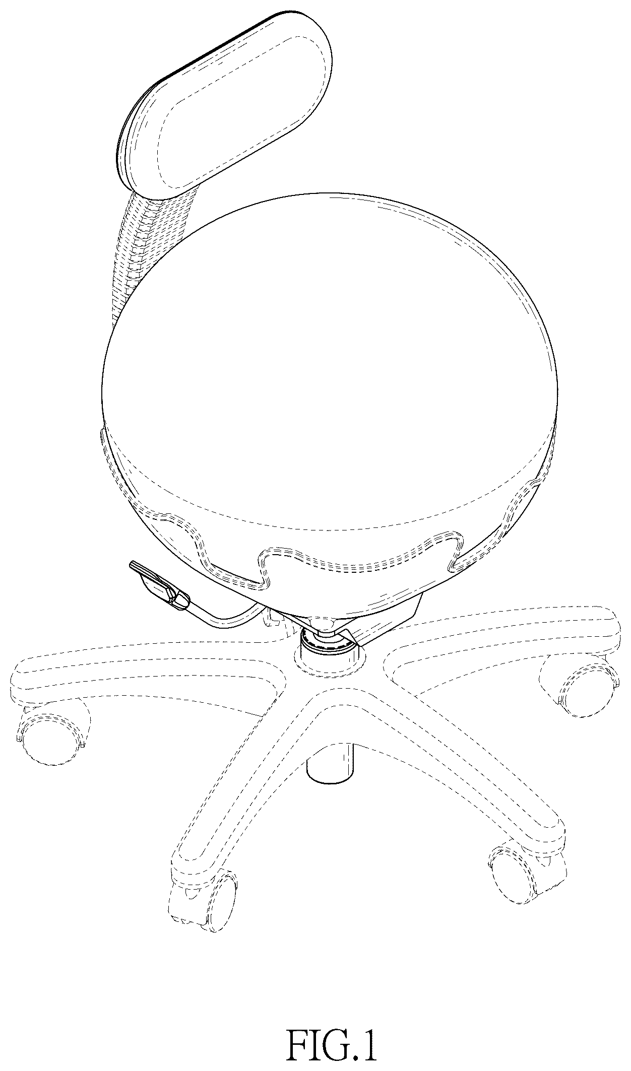 Patent USD1043208 Figure 1 – Ball chair