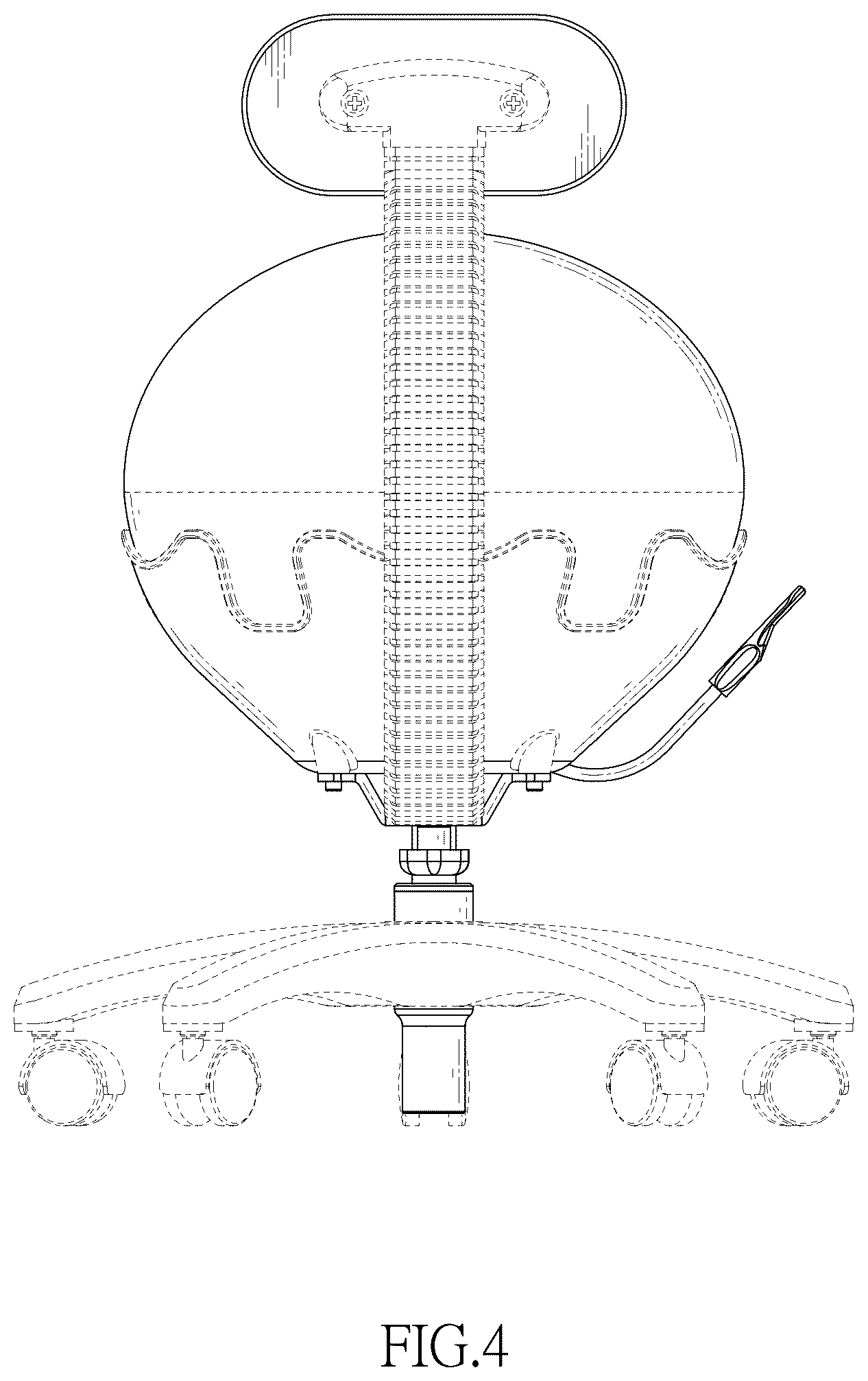 Patent USD1043208 Figure 4 – Ball chair