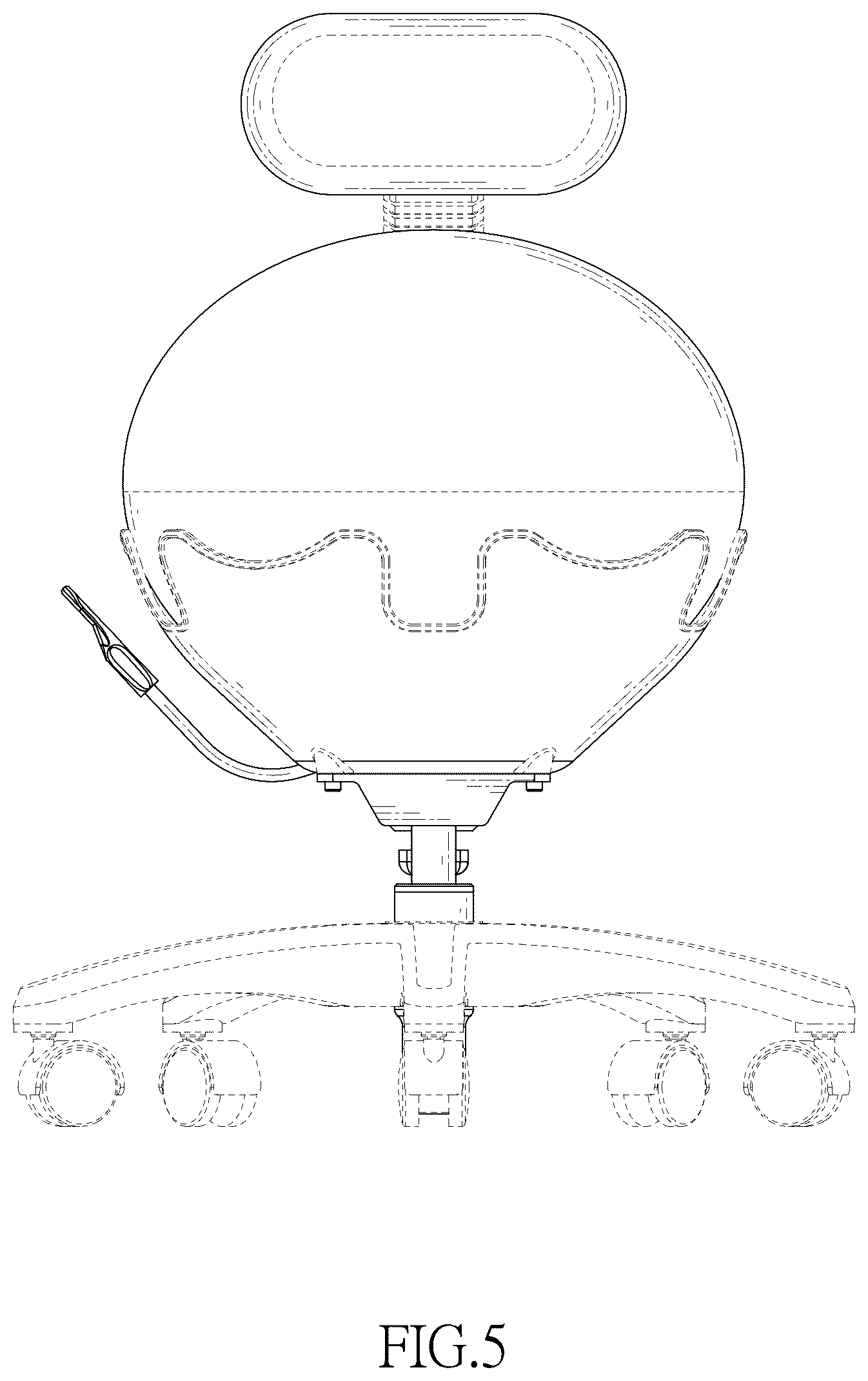 Patent USD1043208 Figure 5 – Ball chair