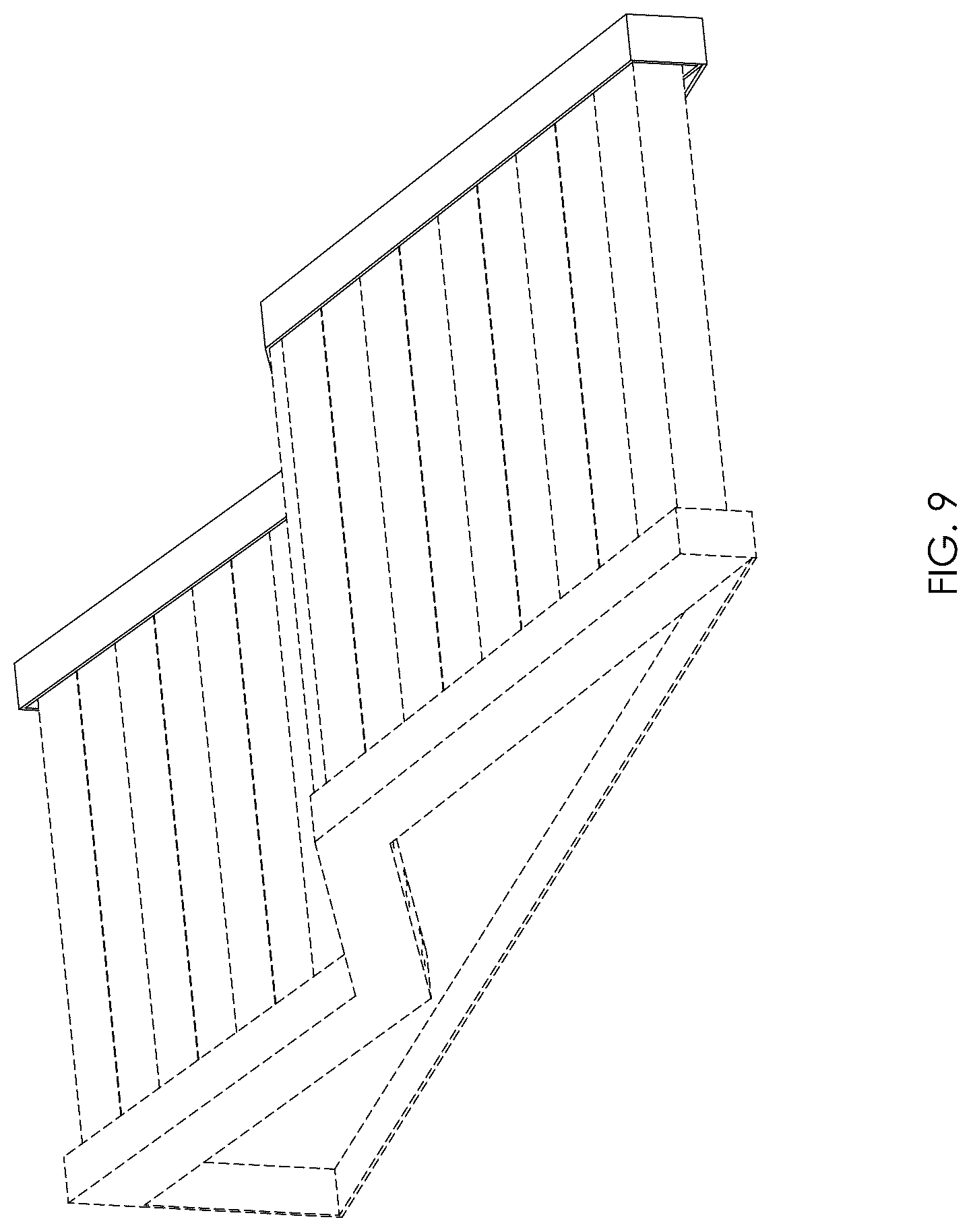 Patent USD1043212 Figure 9 – Side frame for modular furniture