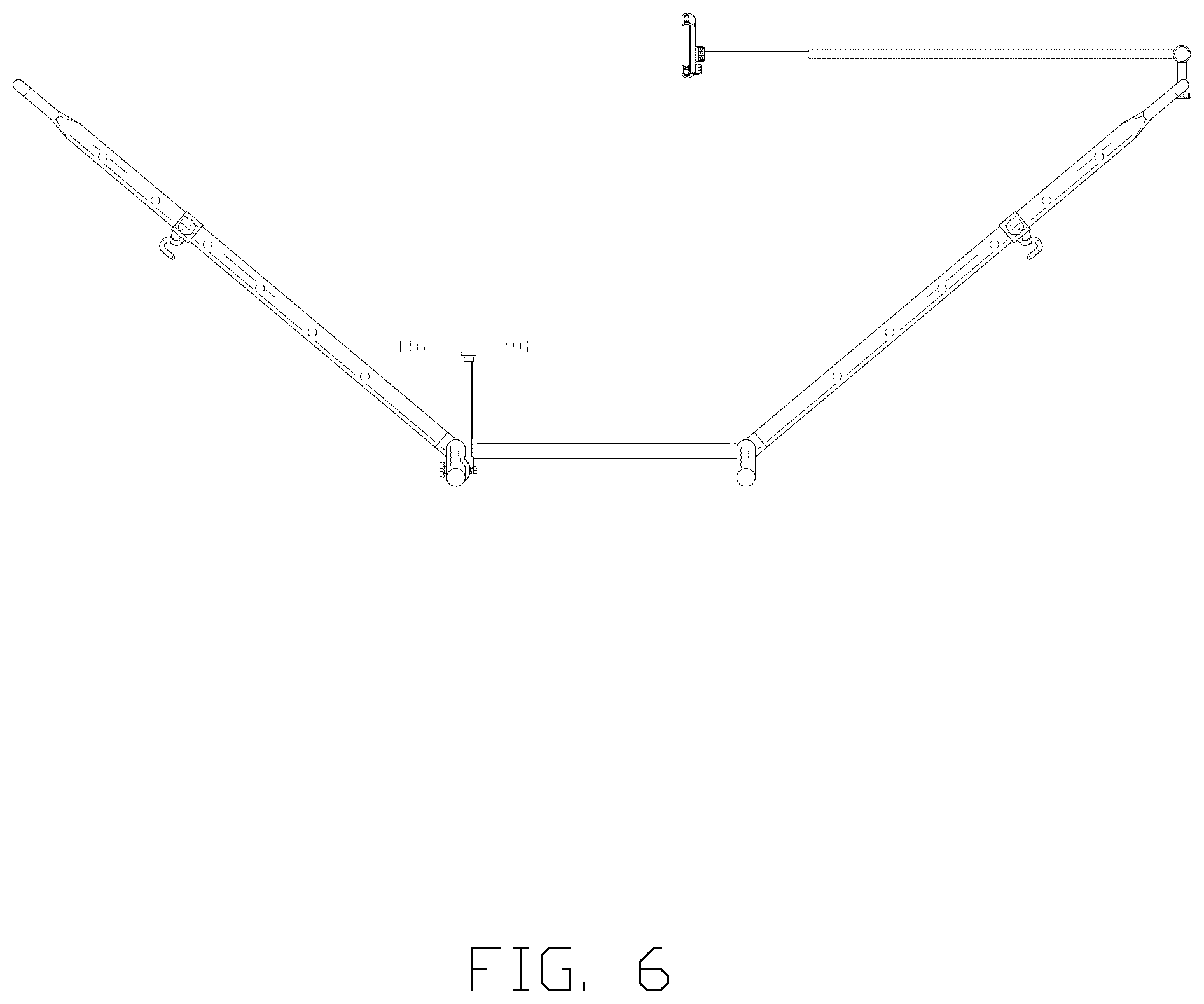 Patent USD1043215 Figure 6 – Hammock stand