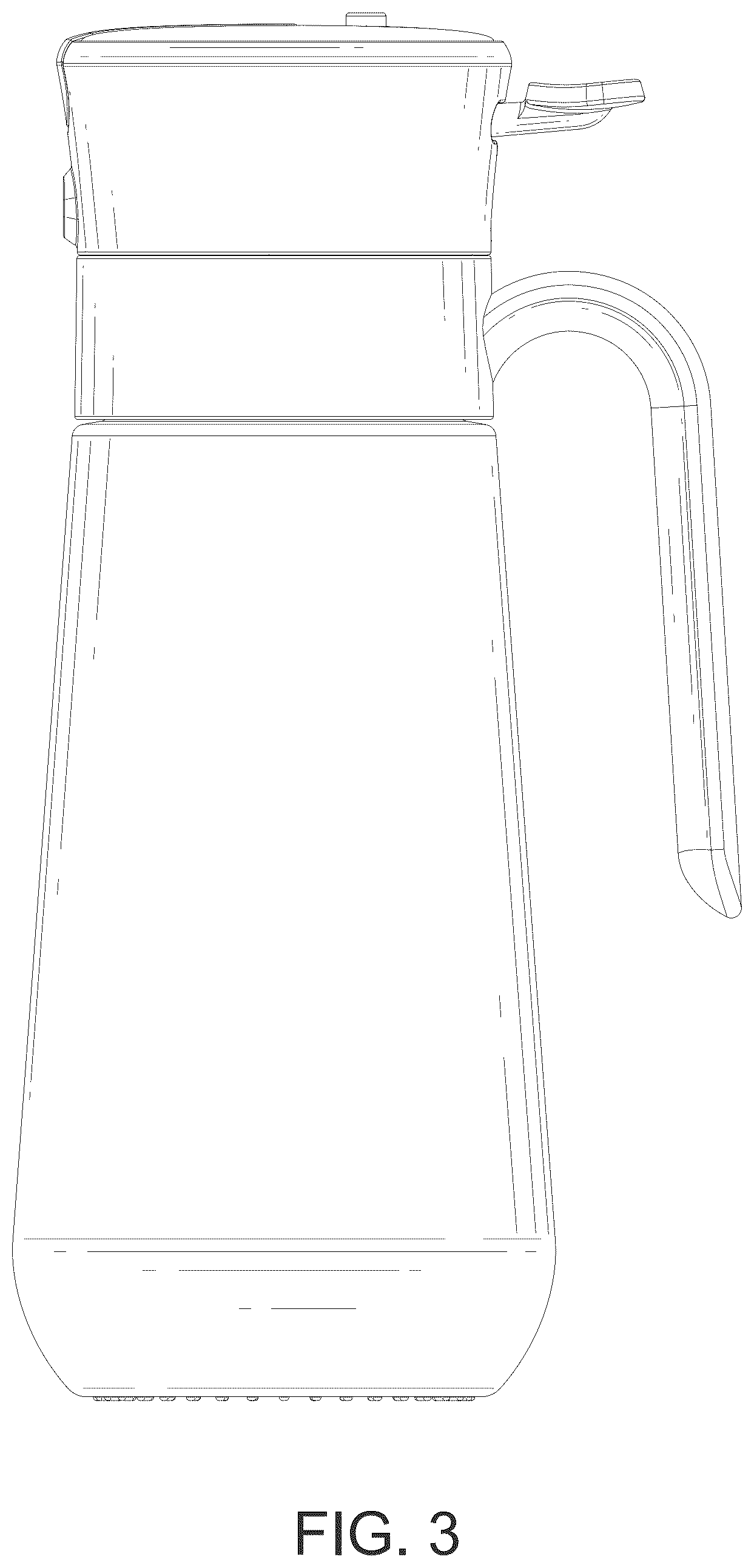 Patent USD1043217 Figure 3 – Oil dispenser bottle
