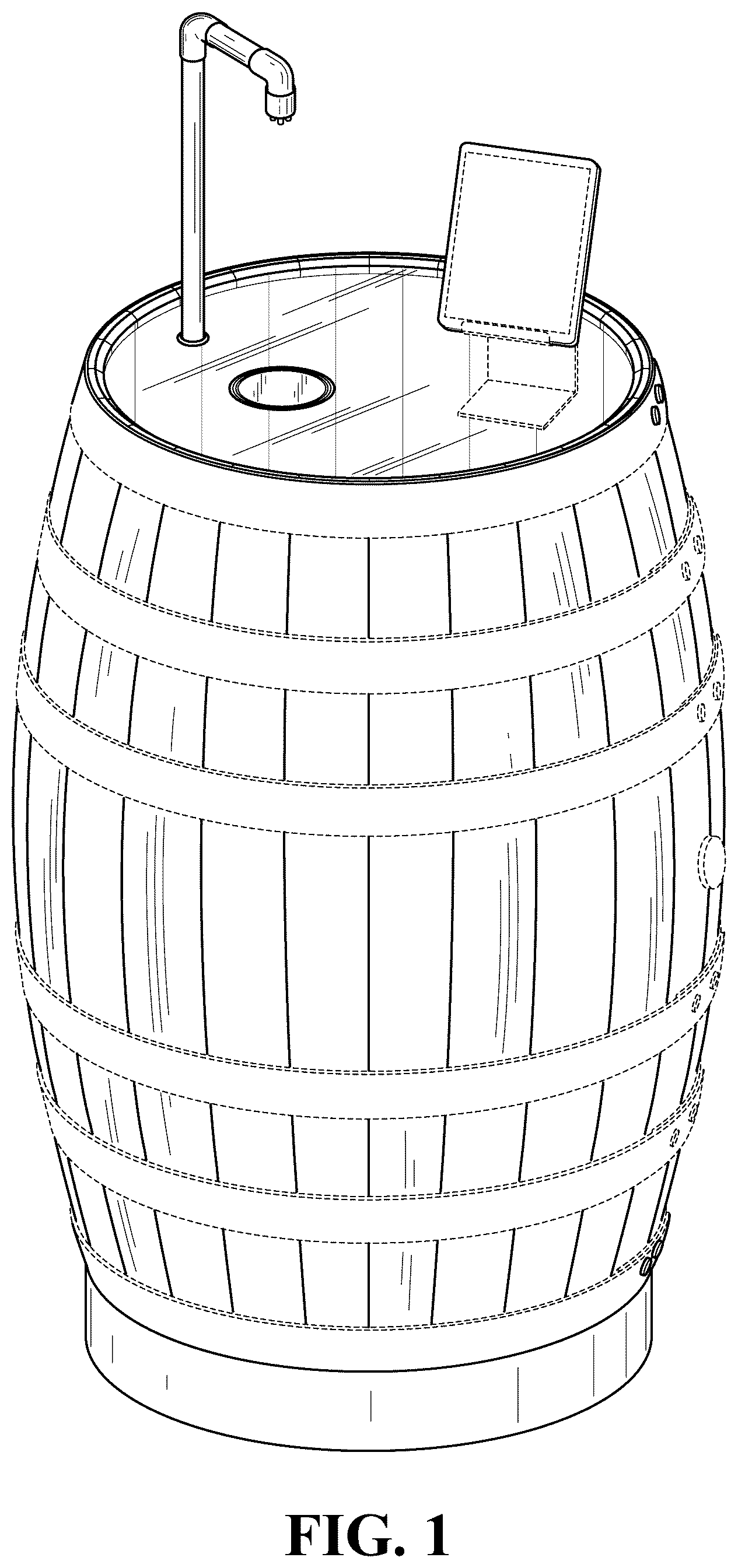 Patent USD1043219 Figure 1 – Wine dispenser