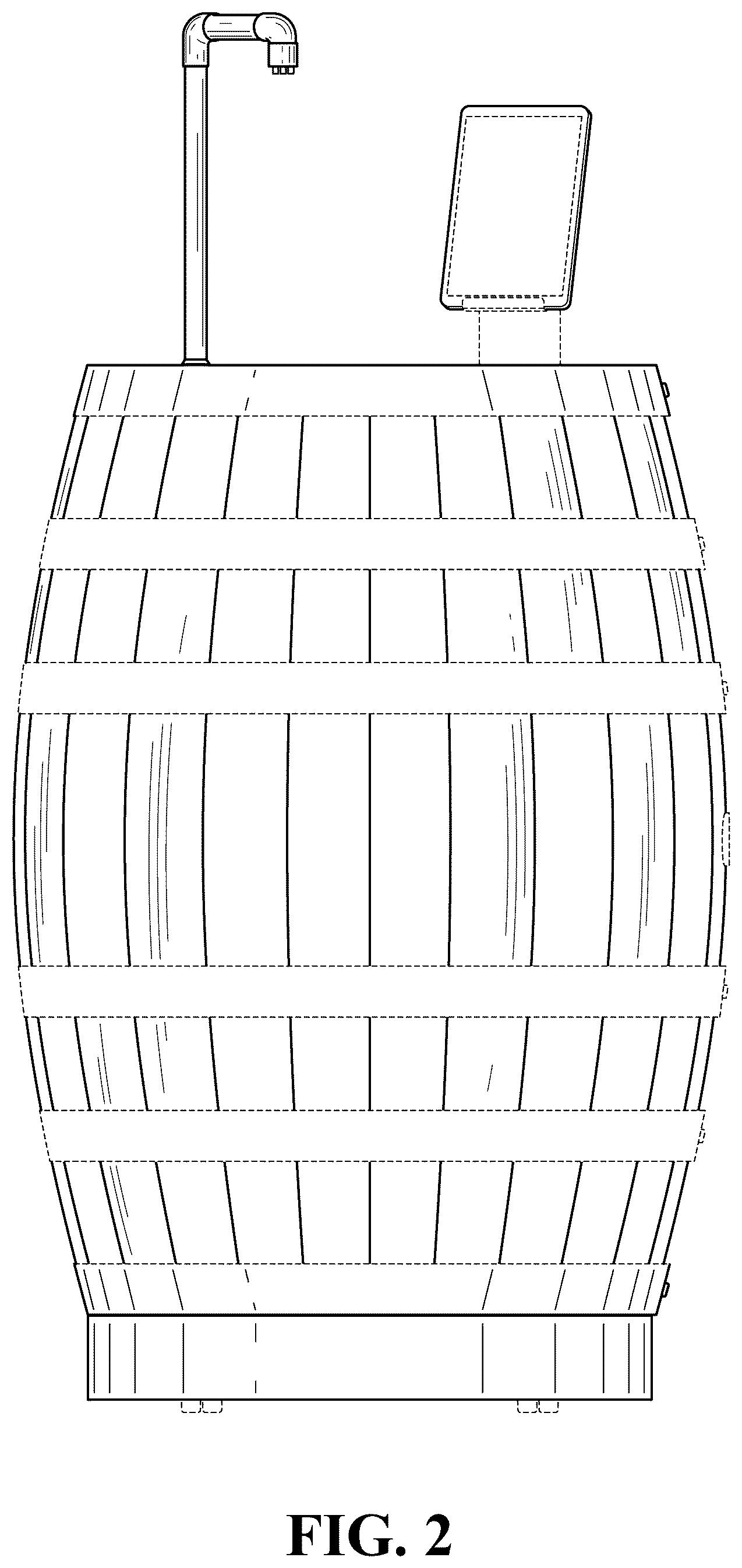 Patent USD1043219 Figure 2 – Wine dispenser