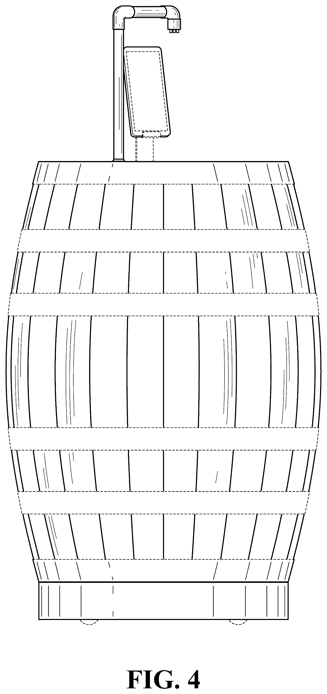 Patent USD1043219 Figure 4 – Wine dispenser