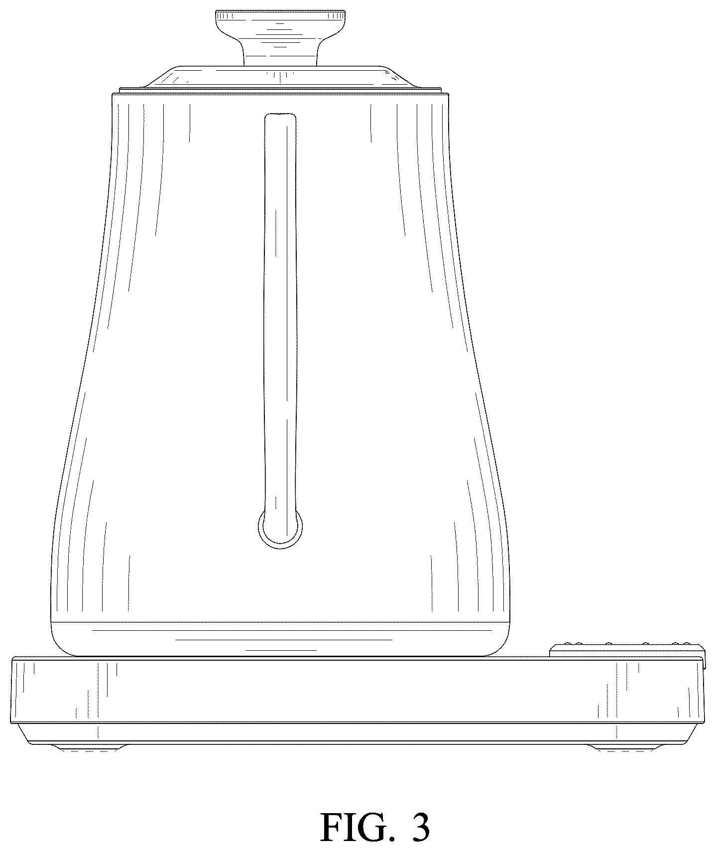 Patent USD1043222 Figure 3 – Kettle
