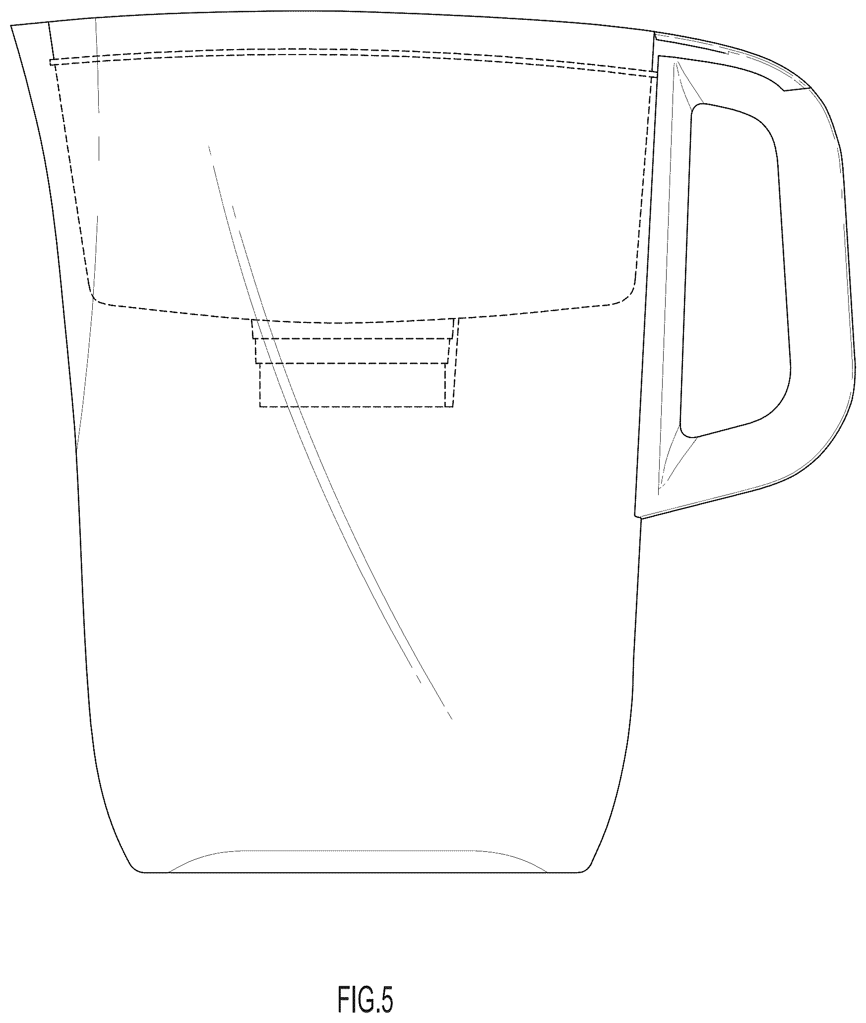 Patent USD1043223 Figure 5 – Water pitcher