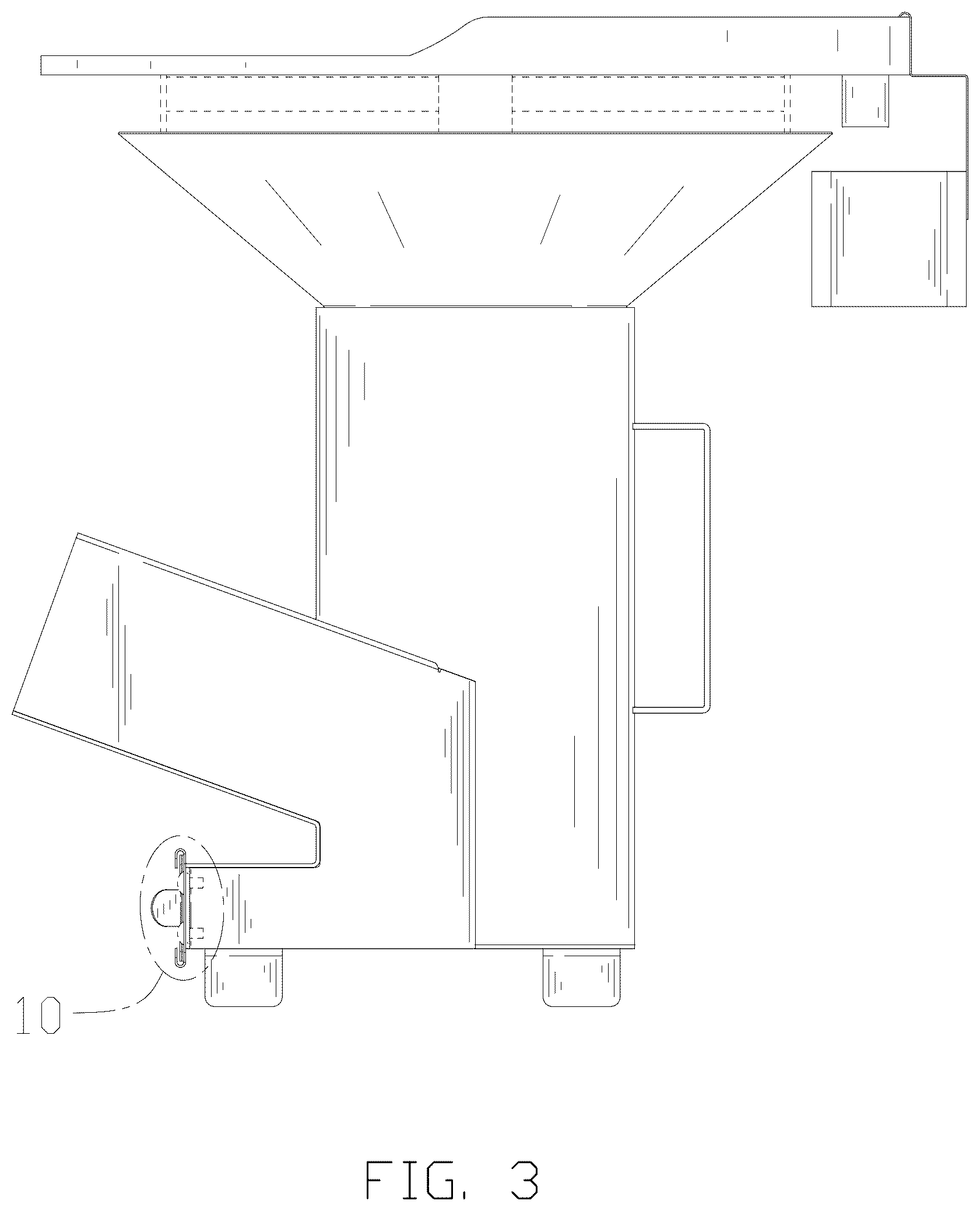 Patent USD1043224 Figure 3 – Grill oven