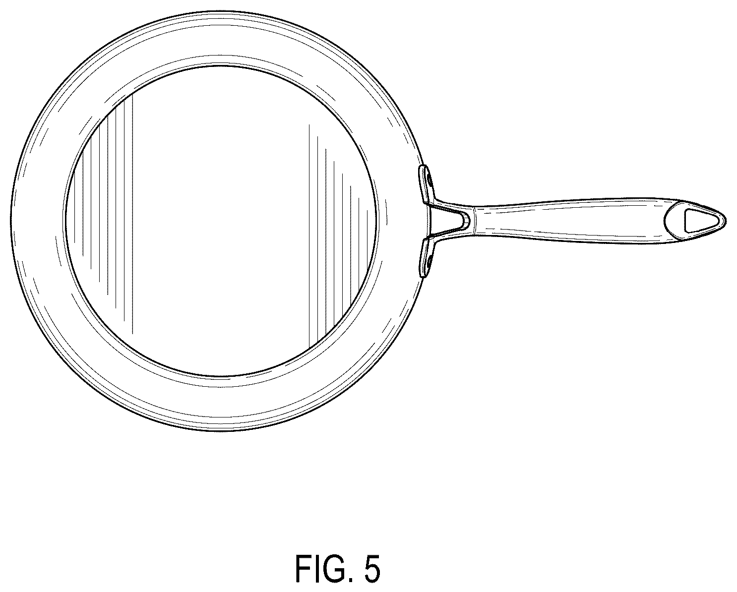 Patent USD1043229 Figure 5 – Frying pan