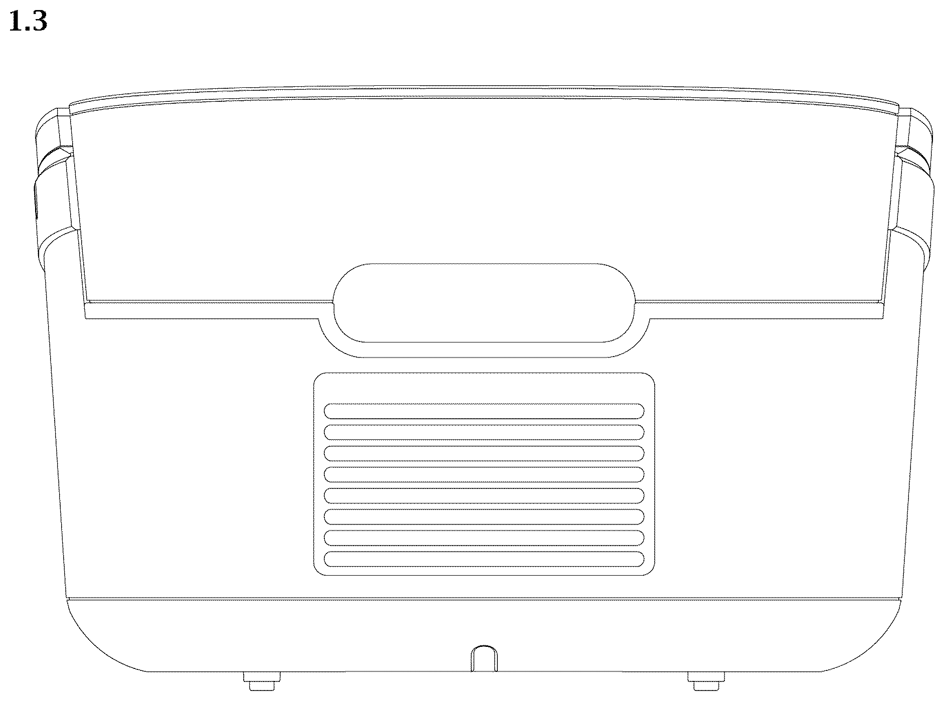 Patent USD1043230 Figure 3 – Electric cooker