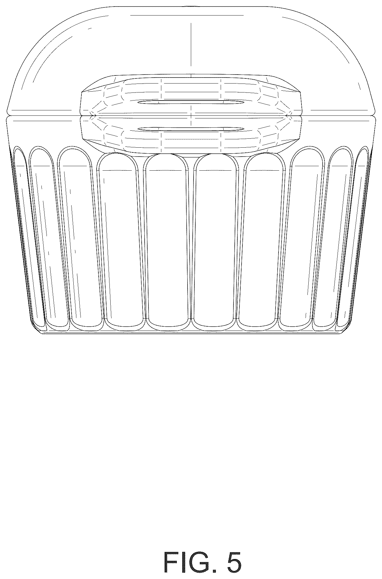Patent USD1043231 Figure 5 – Cast iron pot