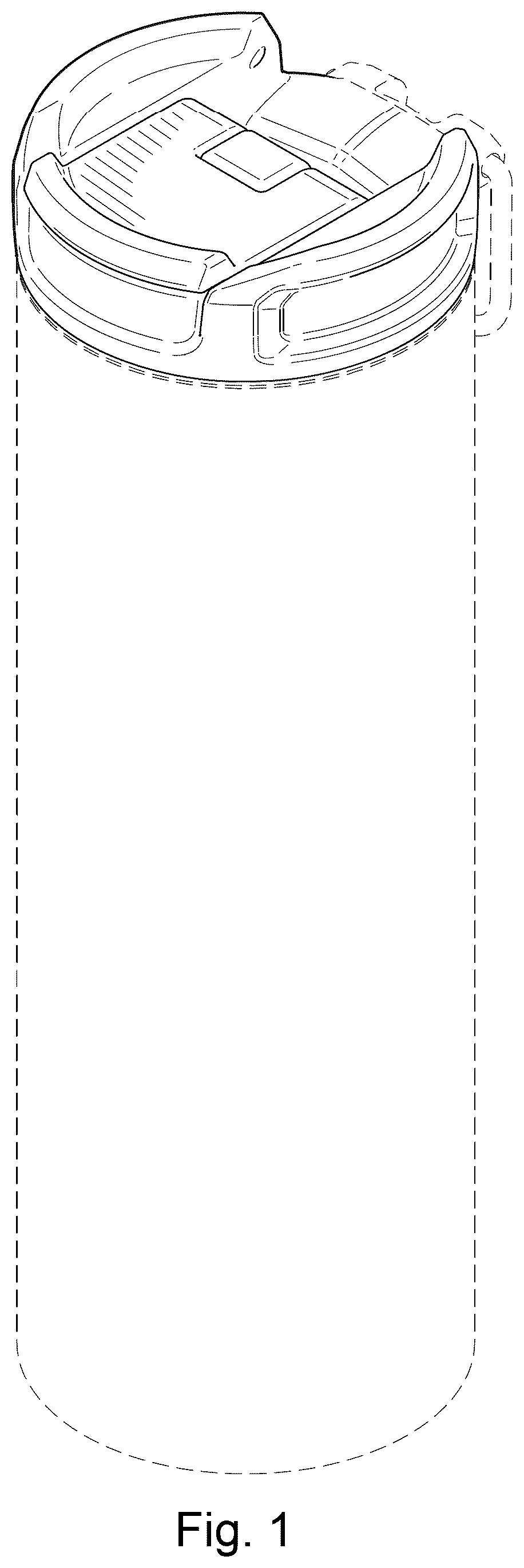 Patent USD1043249 Figure 1 – Beverage container