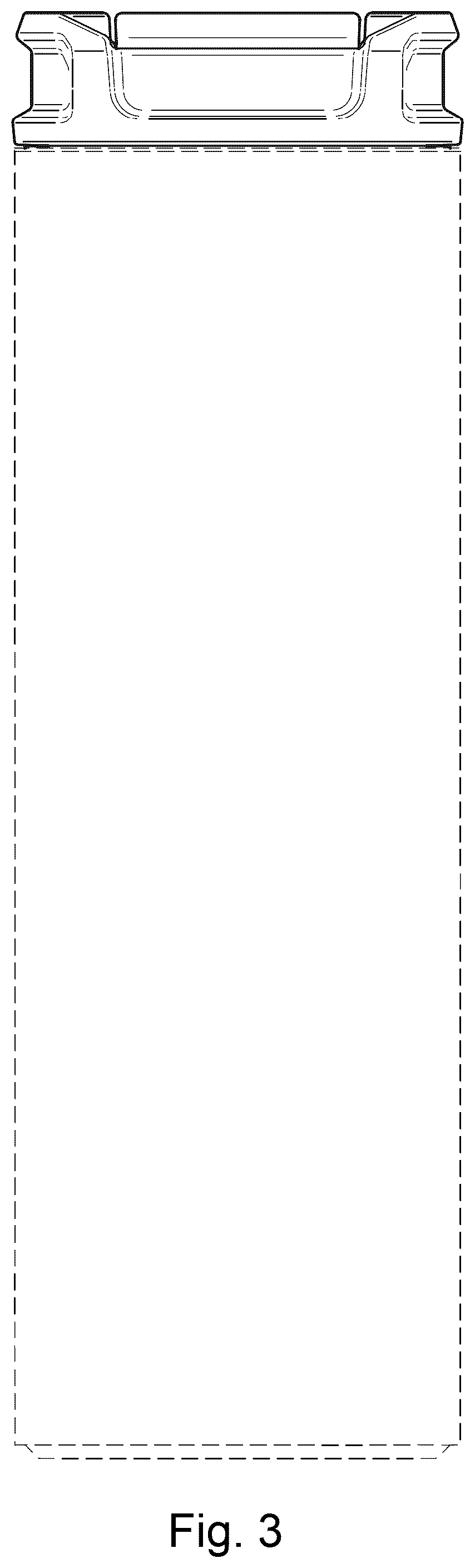 Patent USD1043249 Figure 3 – Beverage container