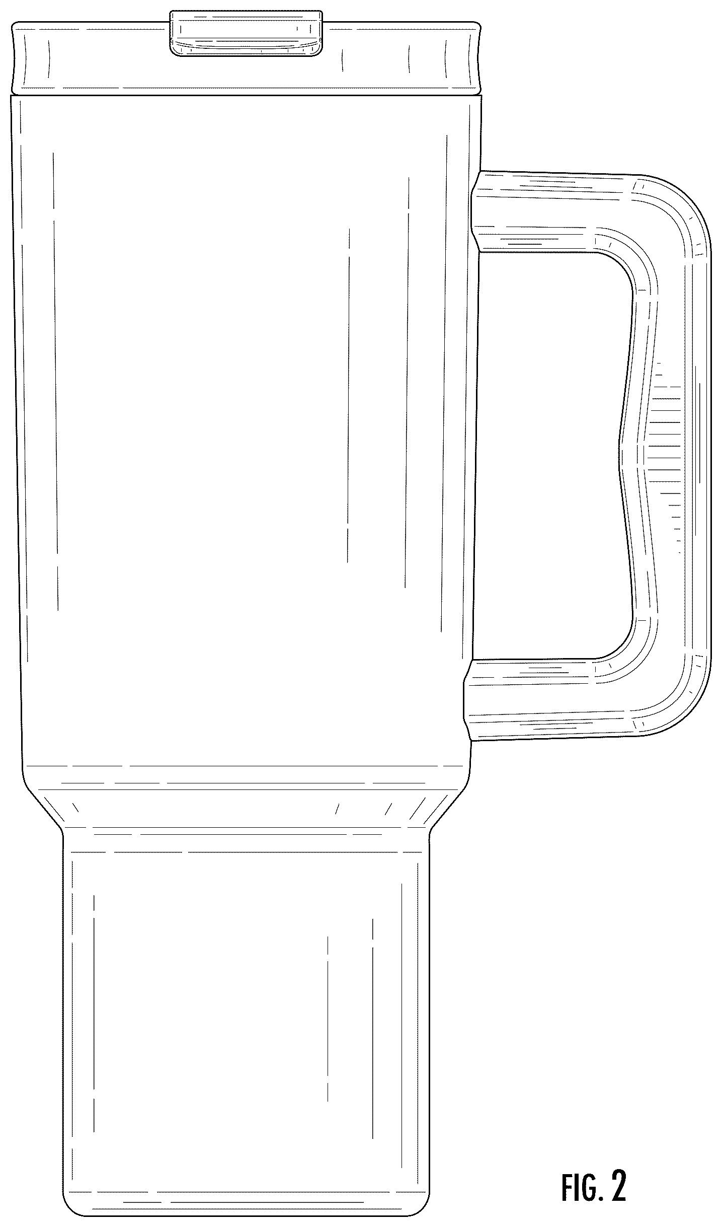 Patent USD1043250 Figure 2 – Tumbler