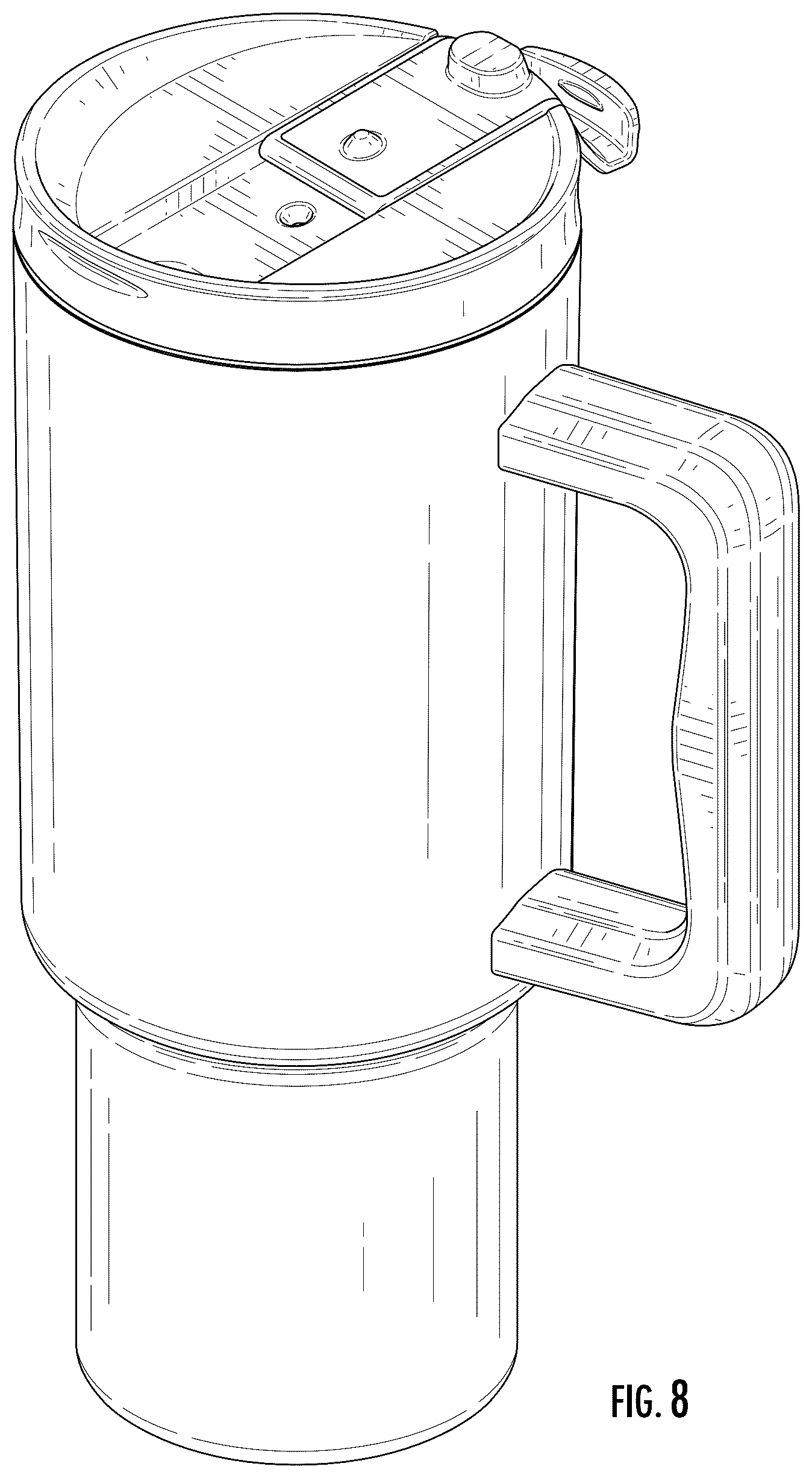 Patent USD1043250 Figure 7 – Tumbler