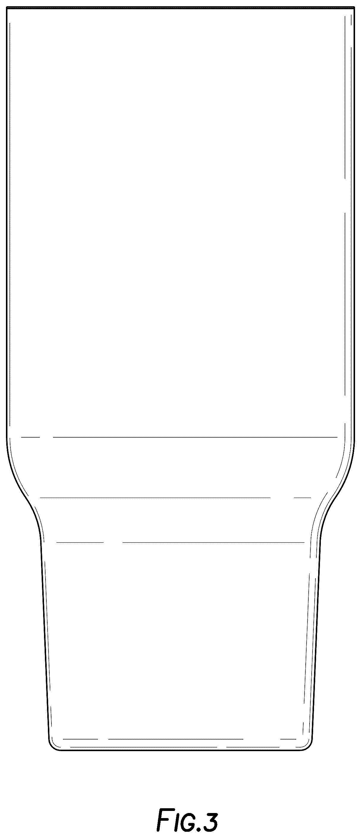Patent USD1043253 Figure 3 – Beverage container