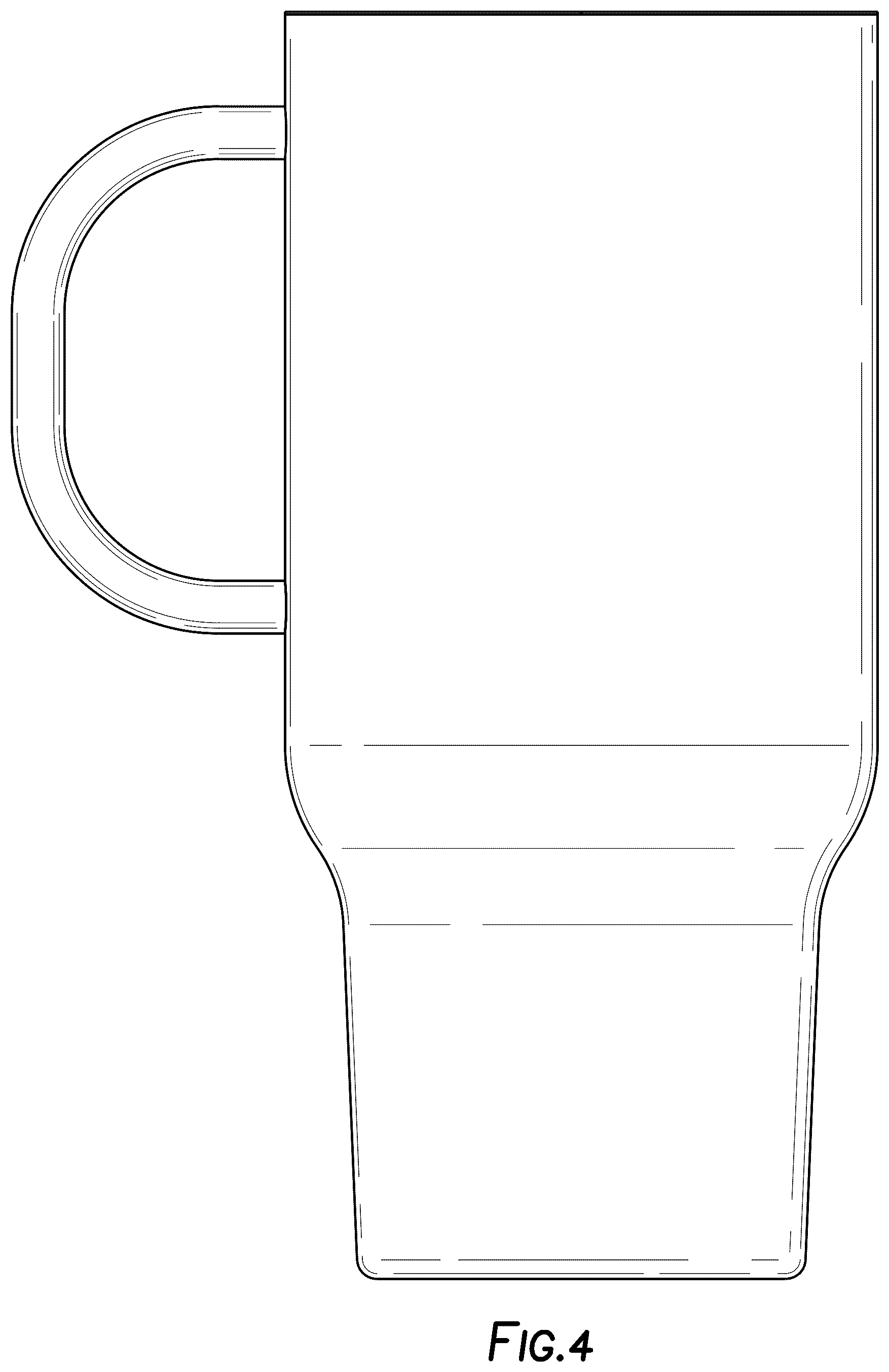 Patent USD1043253 Figure 4 – Beverage container