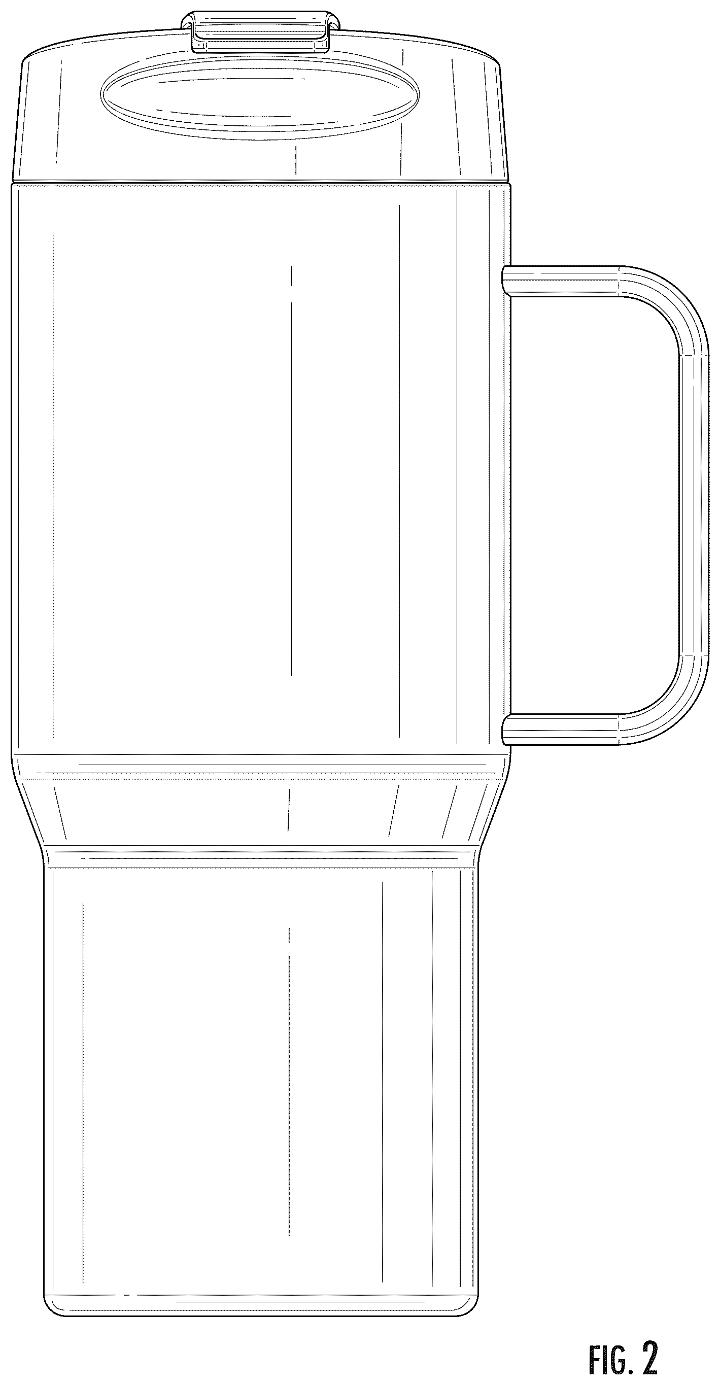 Patent USD1043254 Figure 2 – Beverageware