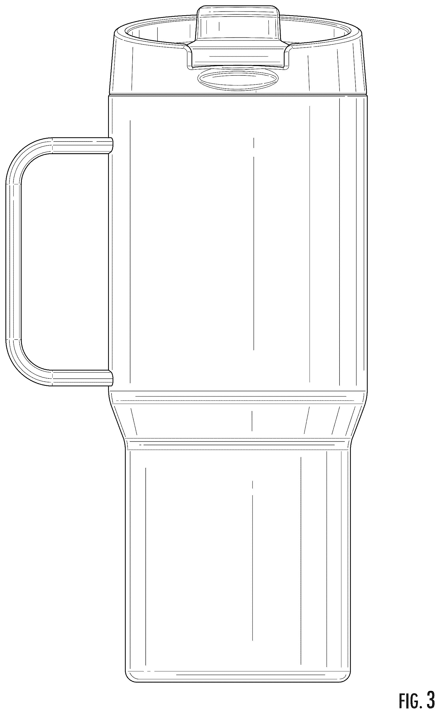 Patent USD1043254 Figure 3 – Beverageware