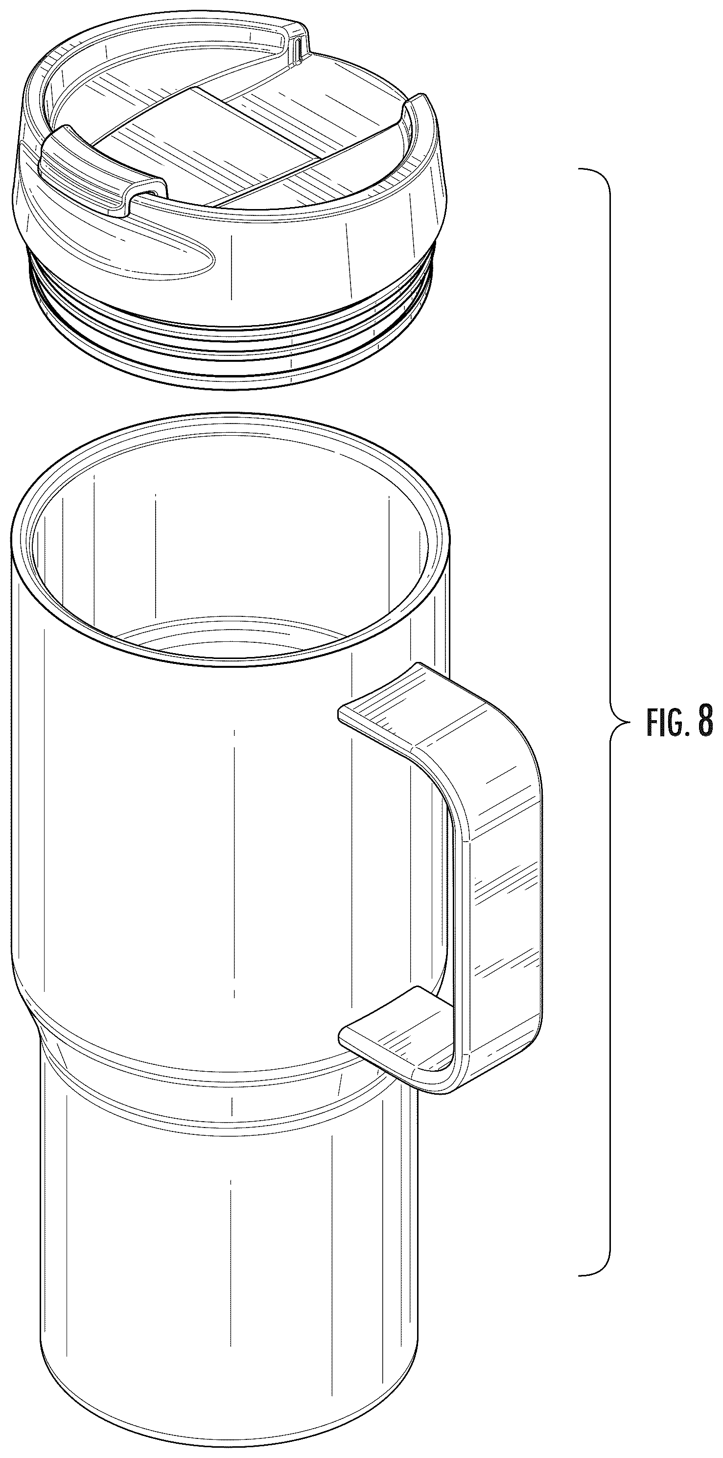 Patent USD1043254 Figure 7 – Beverageware