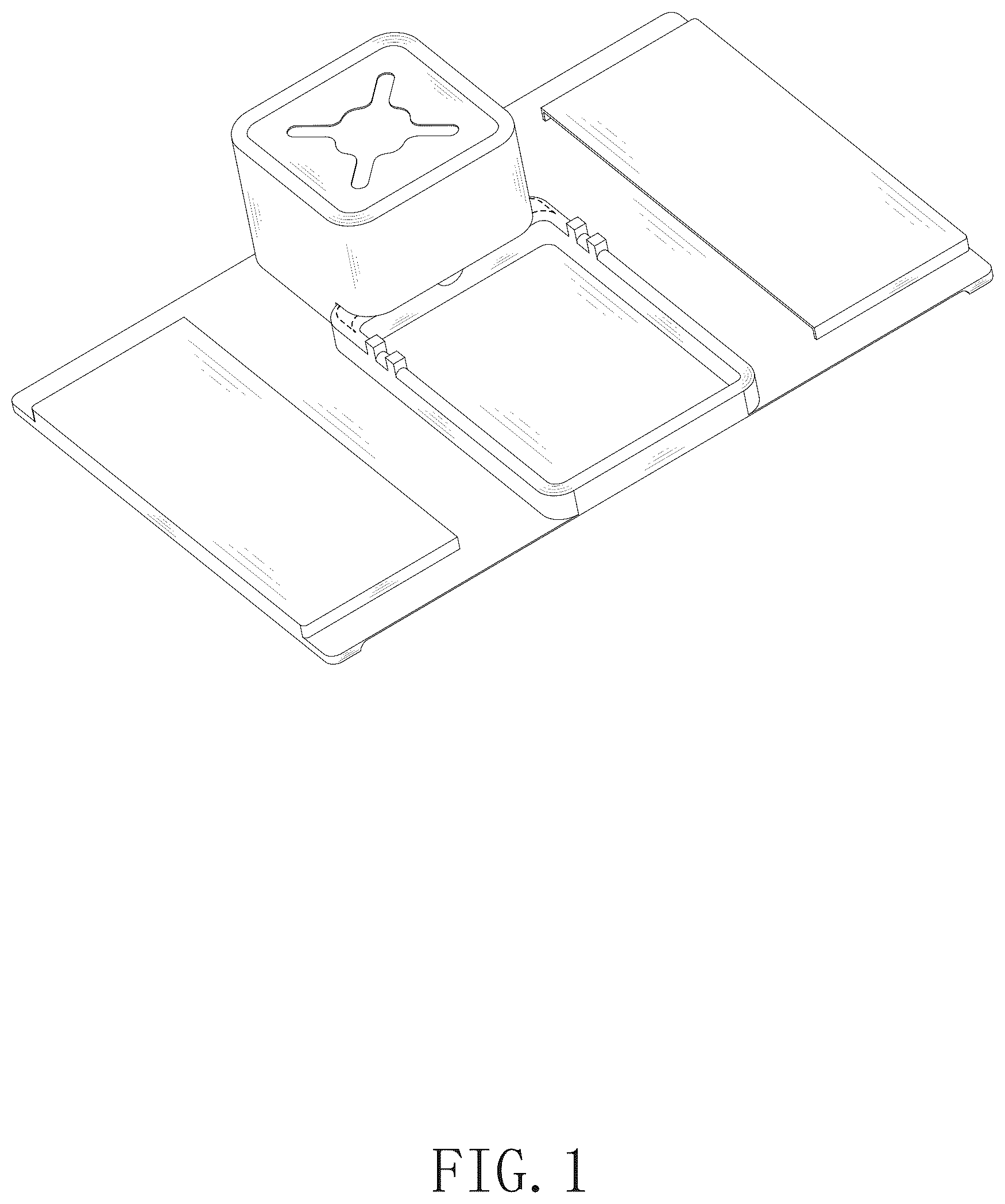 Patent USD1043256 — Cup holder tray — Figure 1