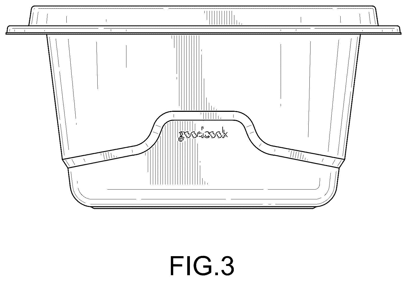 Patent USD1043261 Figure 3 – Container