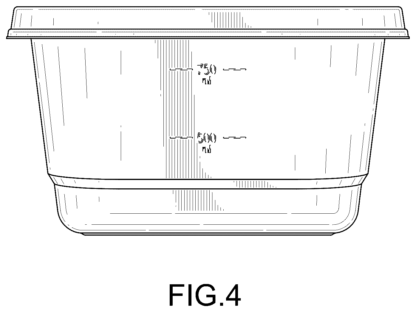 Patent USD1043261 Figure 4 – Container