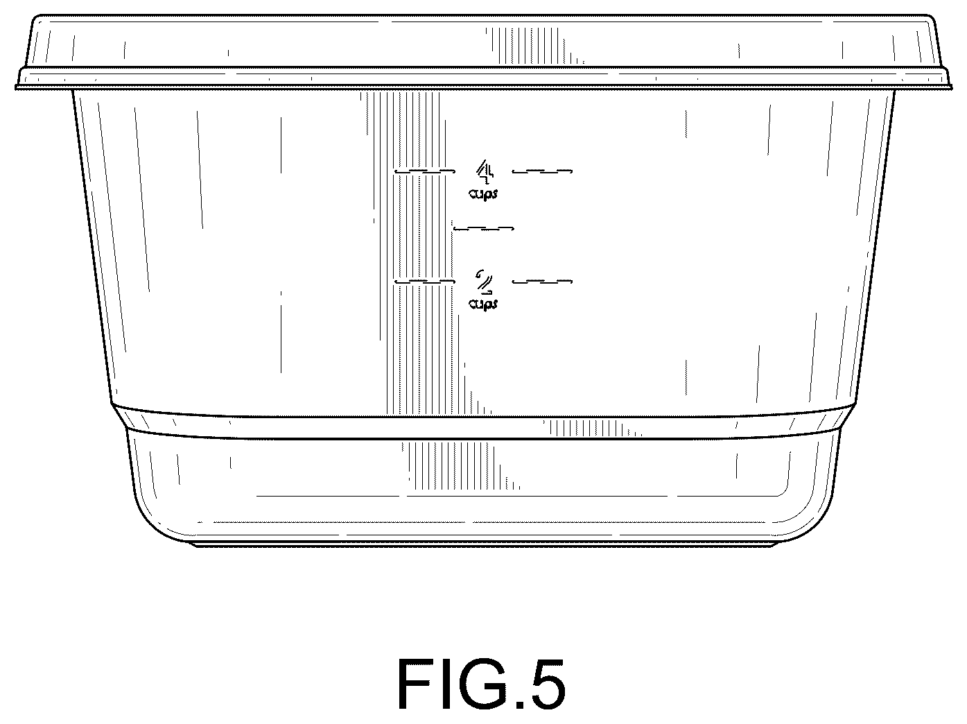 Patent USD1043261 Figure 5 – Container