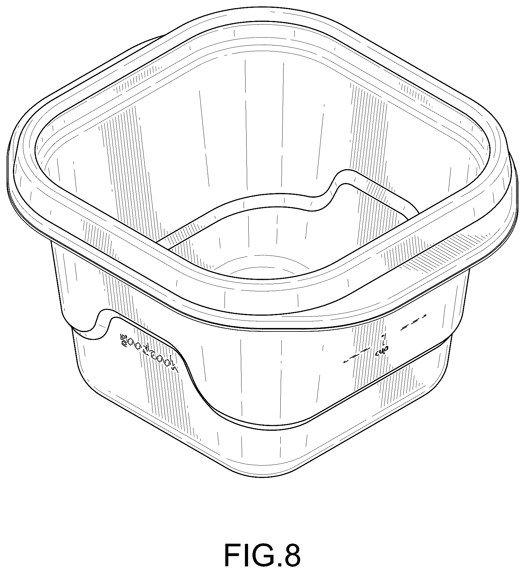 Patent USD1043261 Figure 8 – Container
