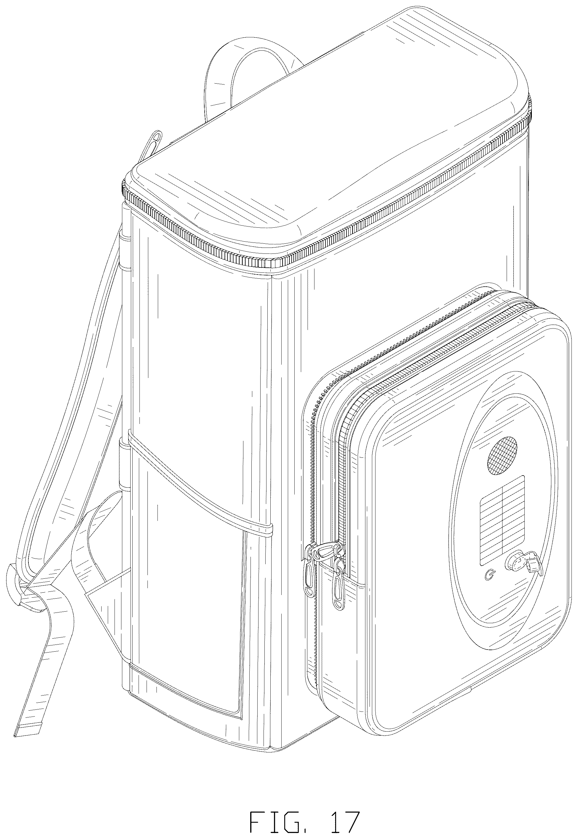 Patent USD1043262 Figure 17 – Cooler bag for solar LED speaker