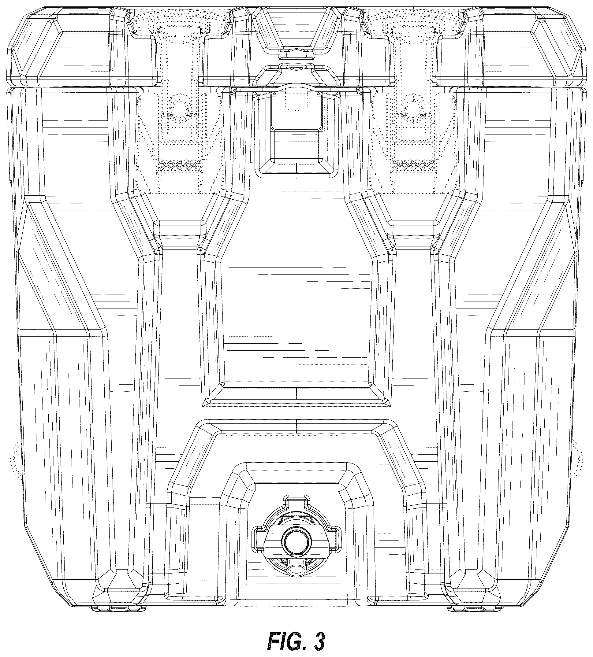 Patent USD1043263 Figure 3 – Container