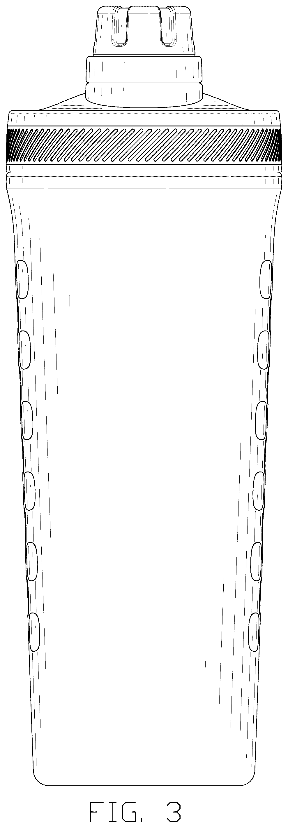 Patent USD1043265 Figure 3 – Bottle