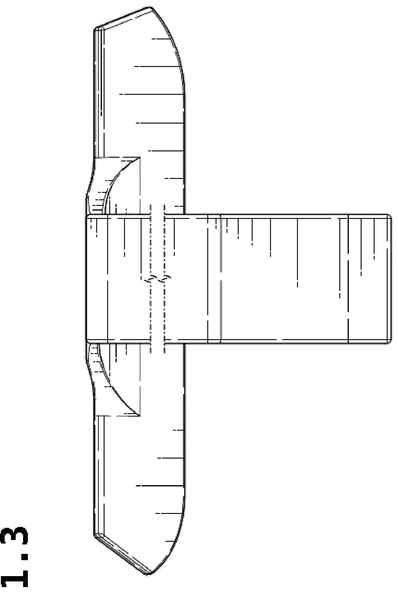 Patent USD1043278 Figure 3 – Scraper for kitchen waste