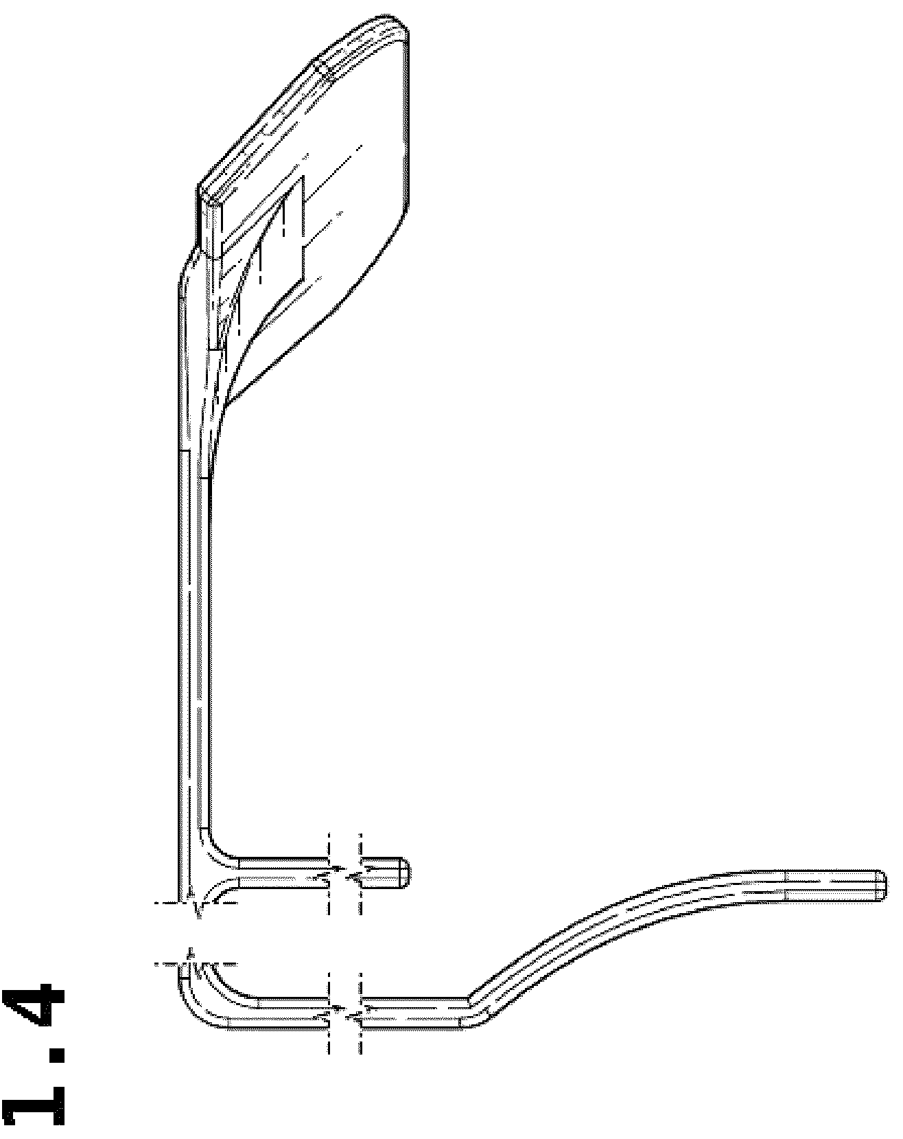 Patent USD1043278 Figure 4 – Scraper for kitchen waste