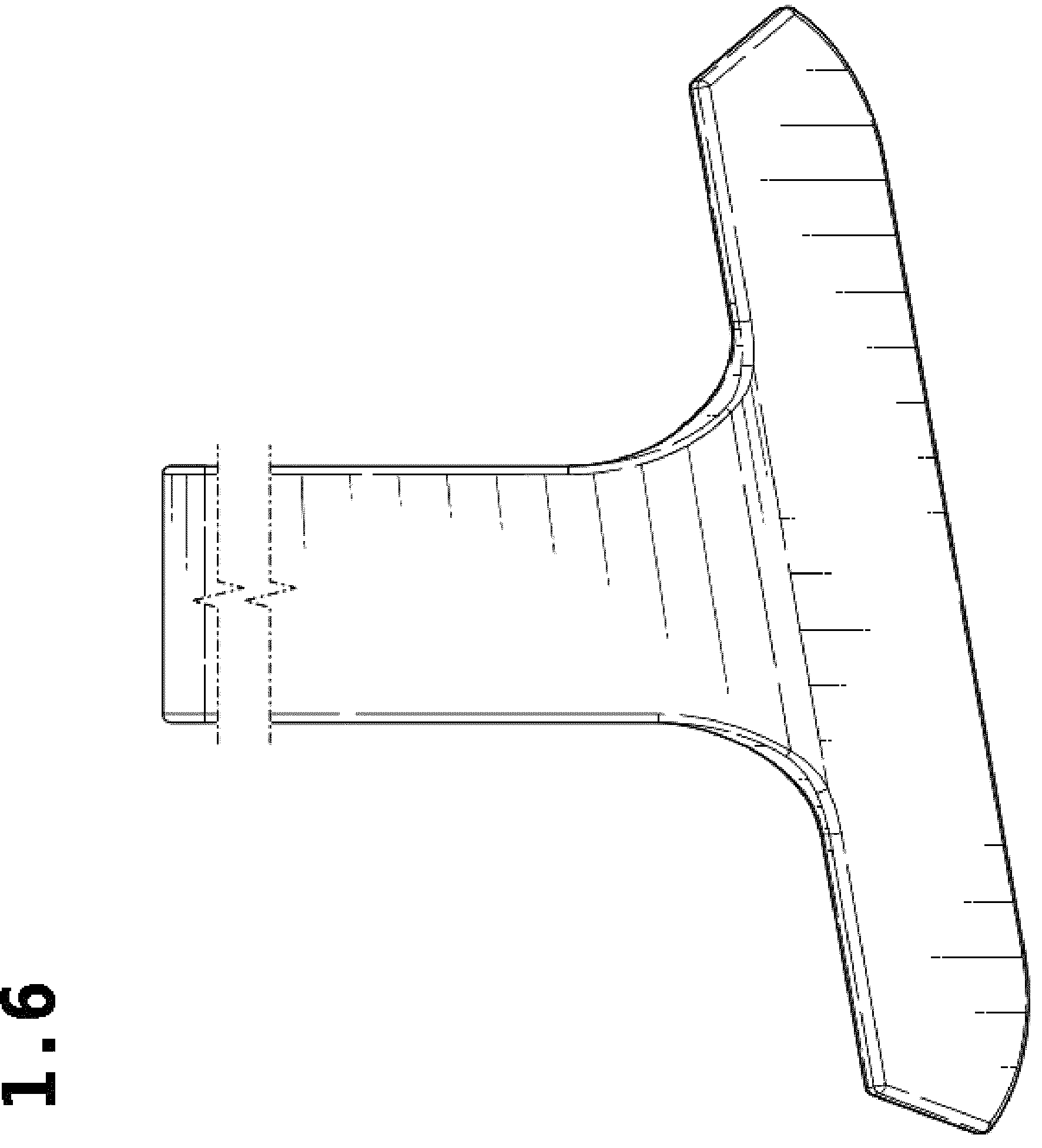 Patent USD1043278 Figure 6 – Scraper for kitchen waste
