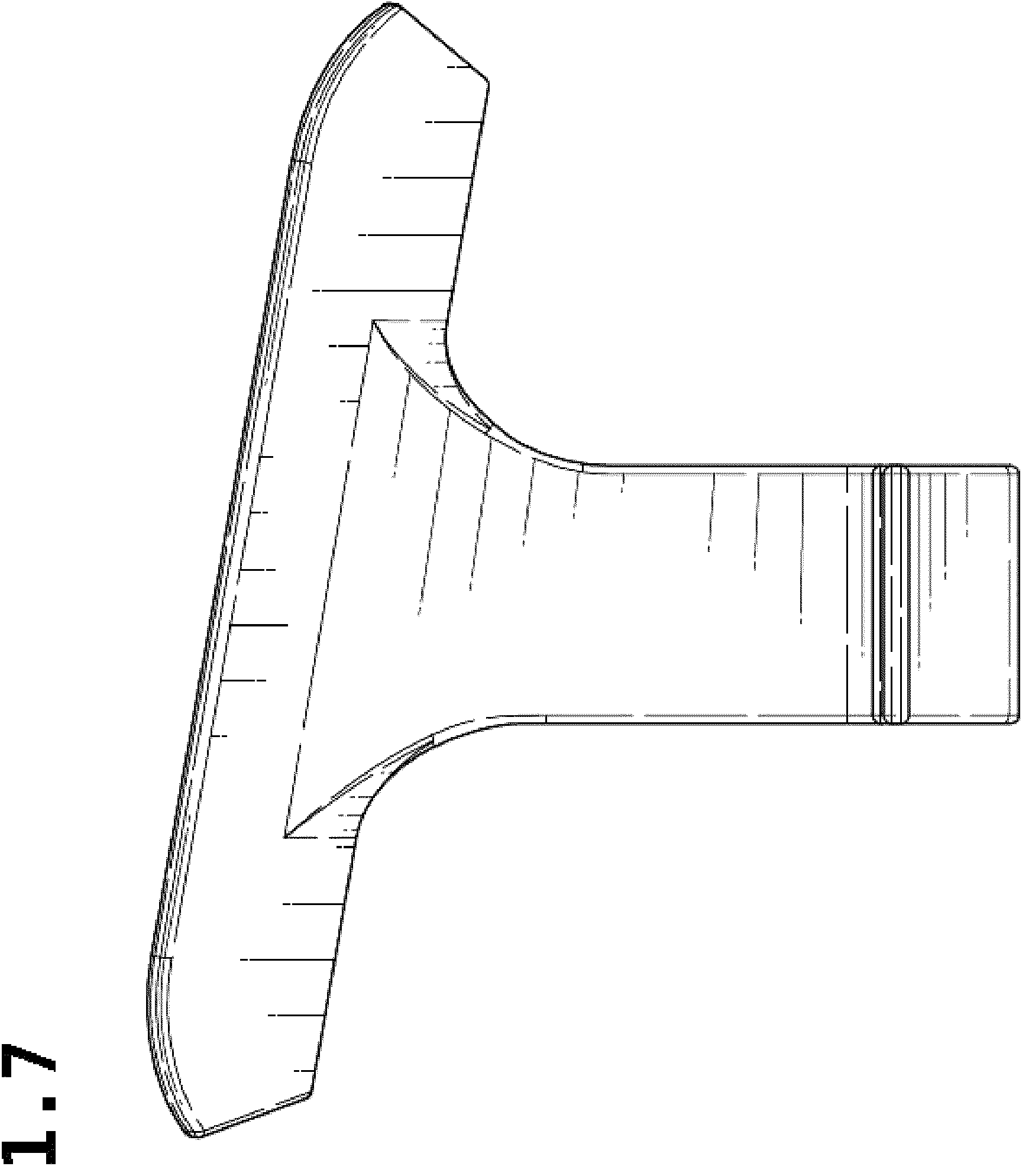 Patent USD1043278 Figure 7 – Scraper for kitchen waste