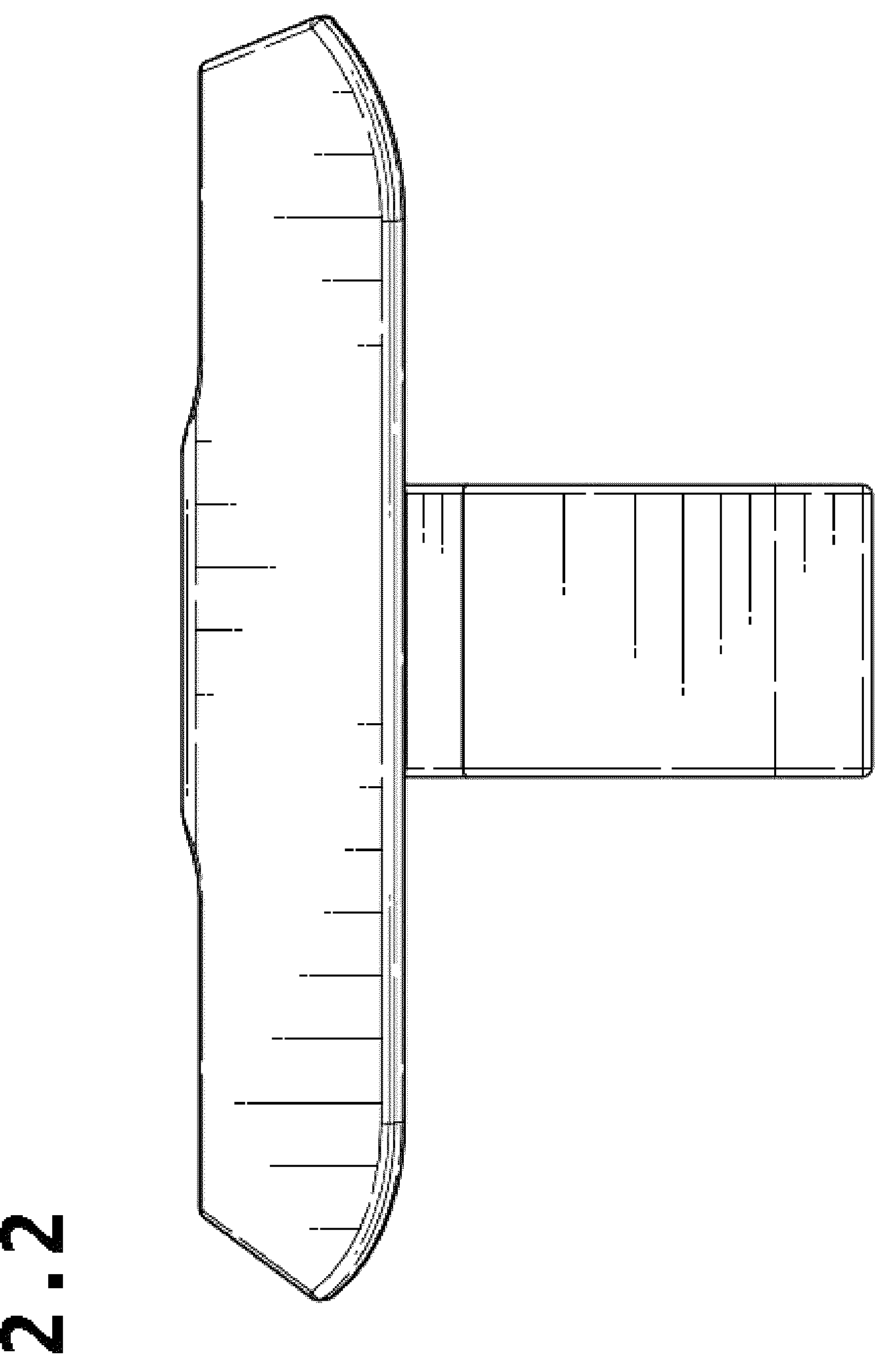 Patent USD1043278 Figure 9 – Scraper for kitchen waste