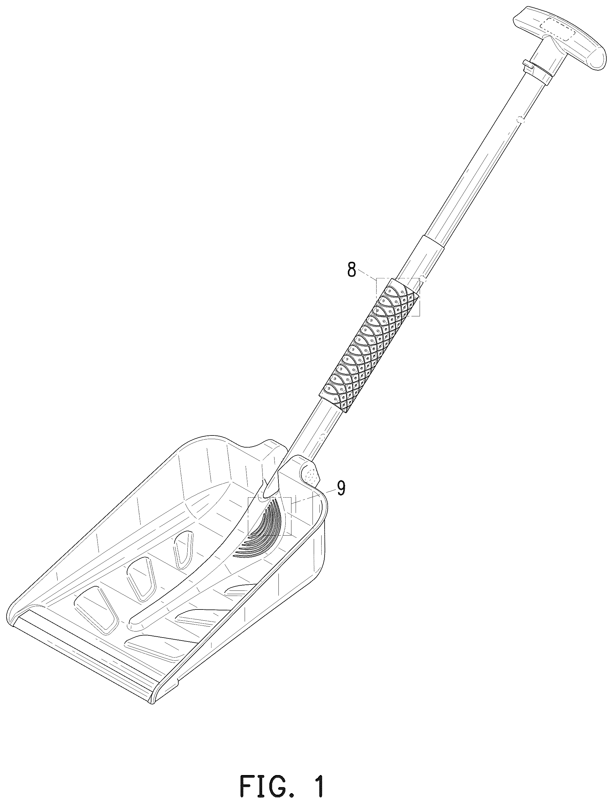 Patent USD1043280 Figure 1 – Foldable shovel