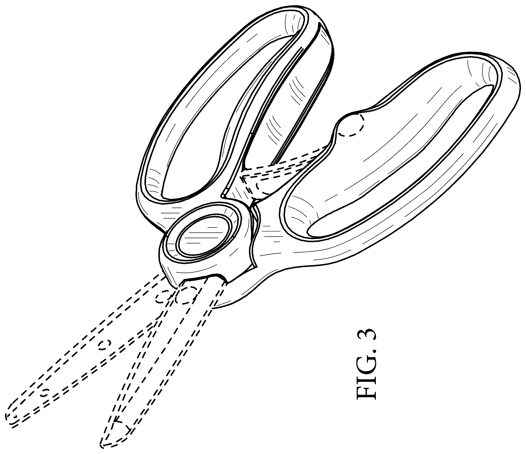 Patent USD1043294 Figure 3 – Scissors